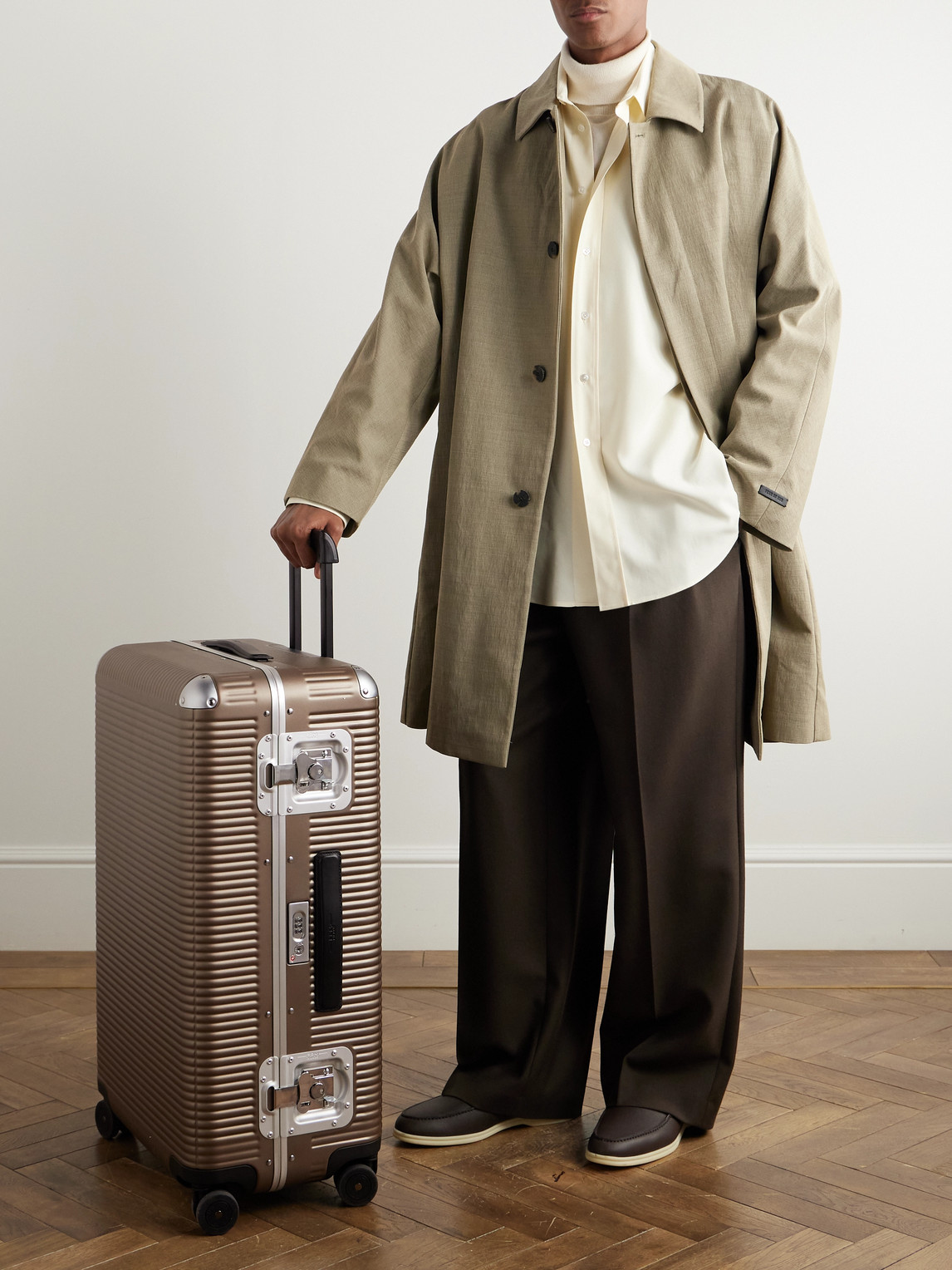 Bank Light 76cm Leather-Trimmed Makrolon® Polycarbonate Spinner Suitcase — 2