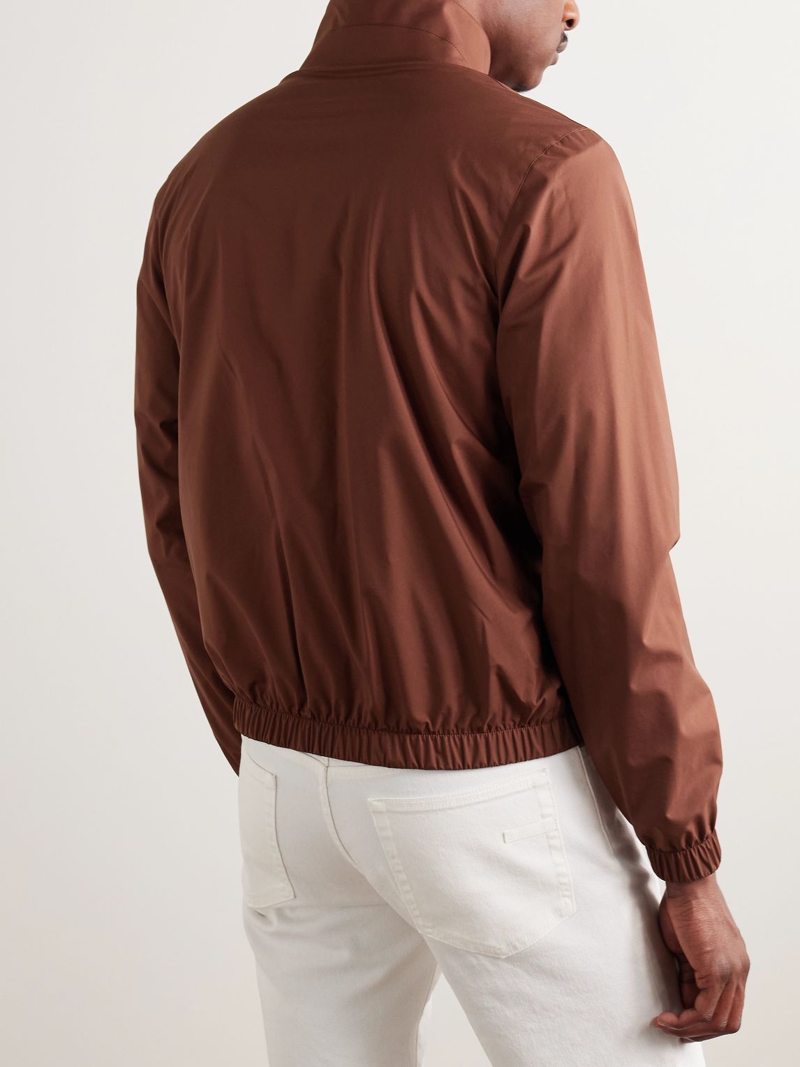 LOROPIANA 리버시블 패딩 윈드메이트 스톰 시스템 나일론 캐시미어 블루종 자켓