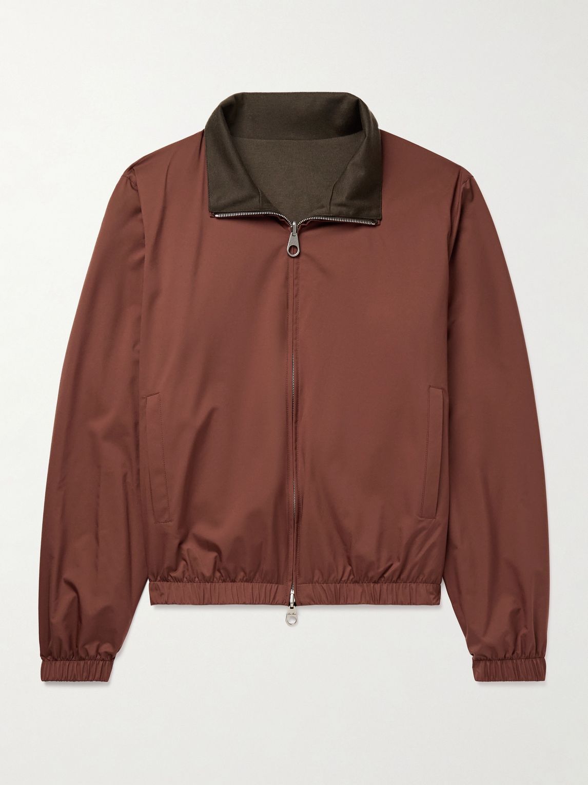 LOROPIANA 리버시블 패딩 윈드메이트 스톰 시스템 나일론 캐시미어 블루종 자켓