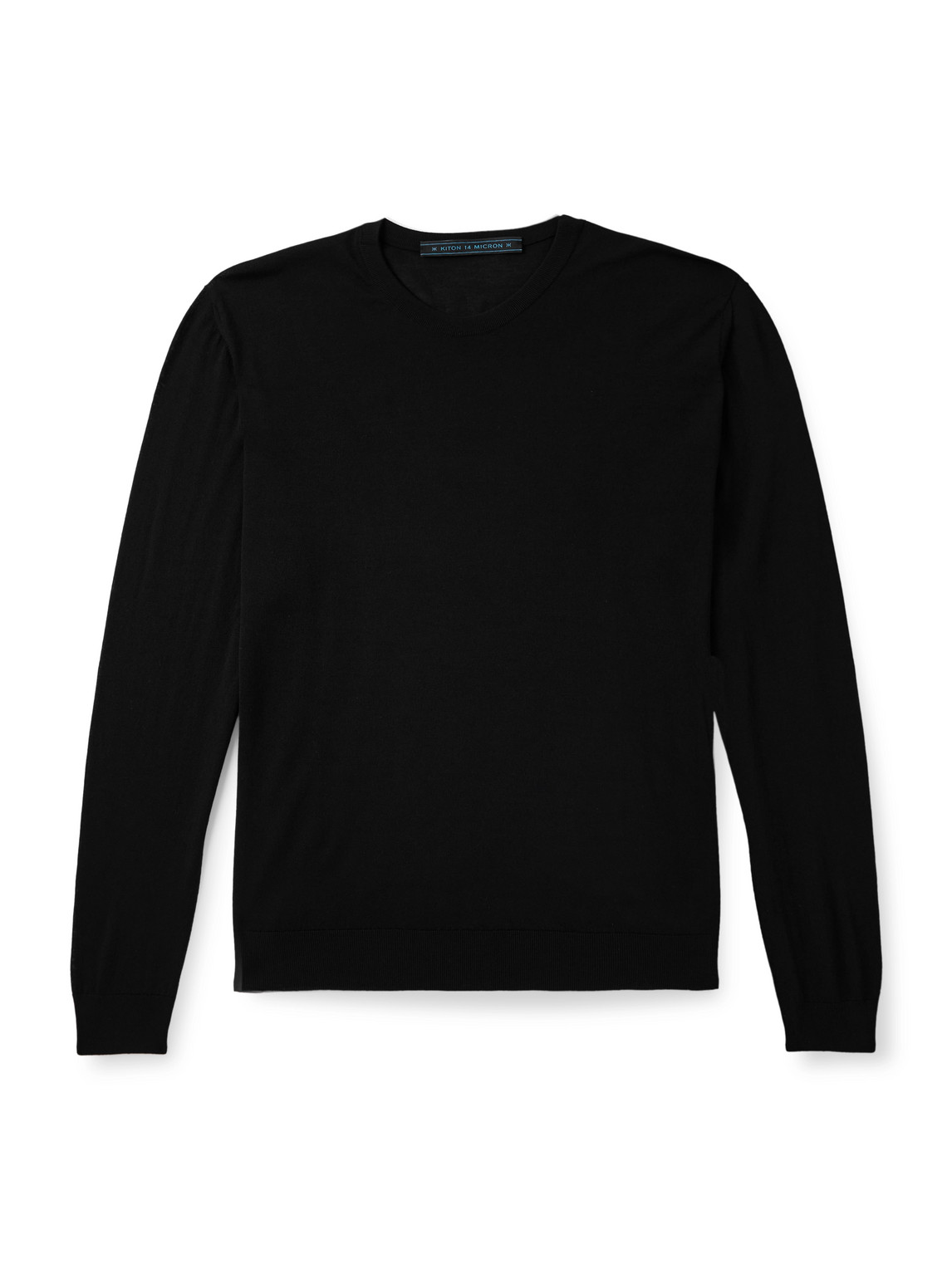 Kiton Wool Sweater In Black