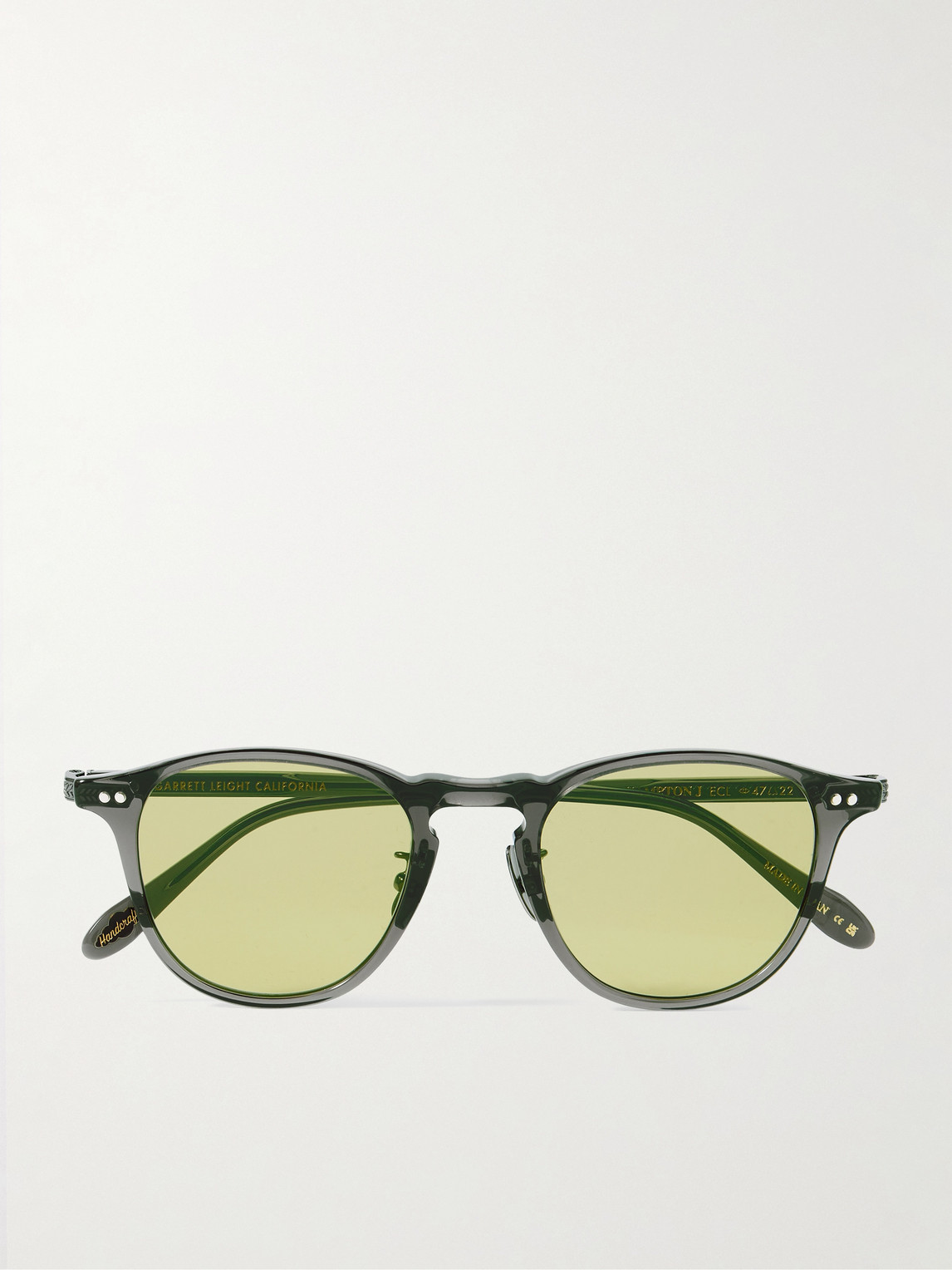 Garrett Leight California Optical Hampton J Sun Round-frame Acetate Sunglasses In Gray