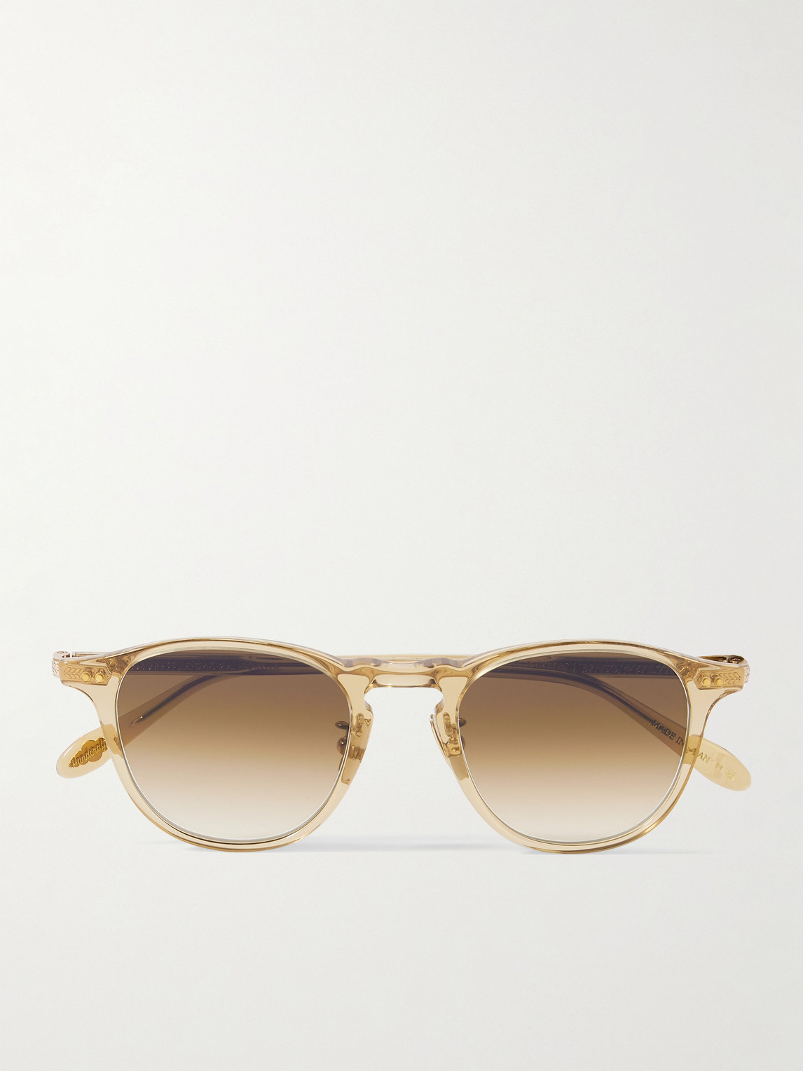 Garrett Leight California Optical Hampton J Sun Round-frame Acetate Sunglasses In Brown