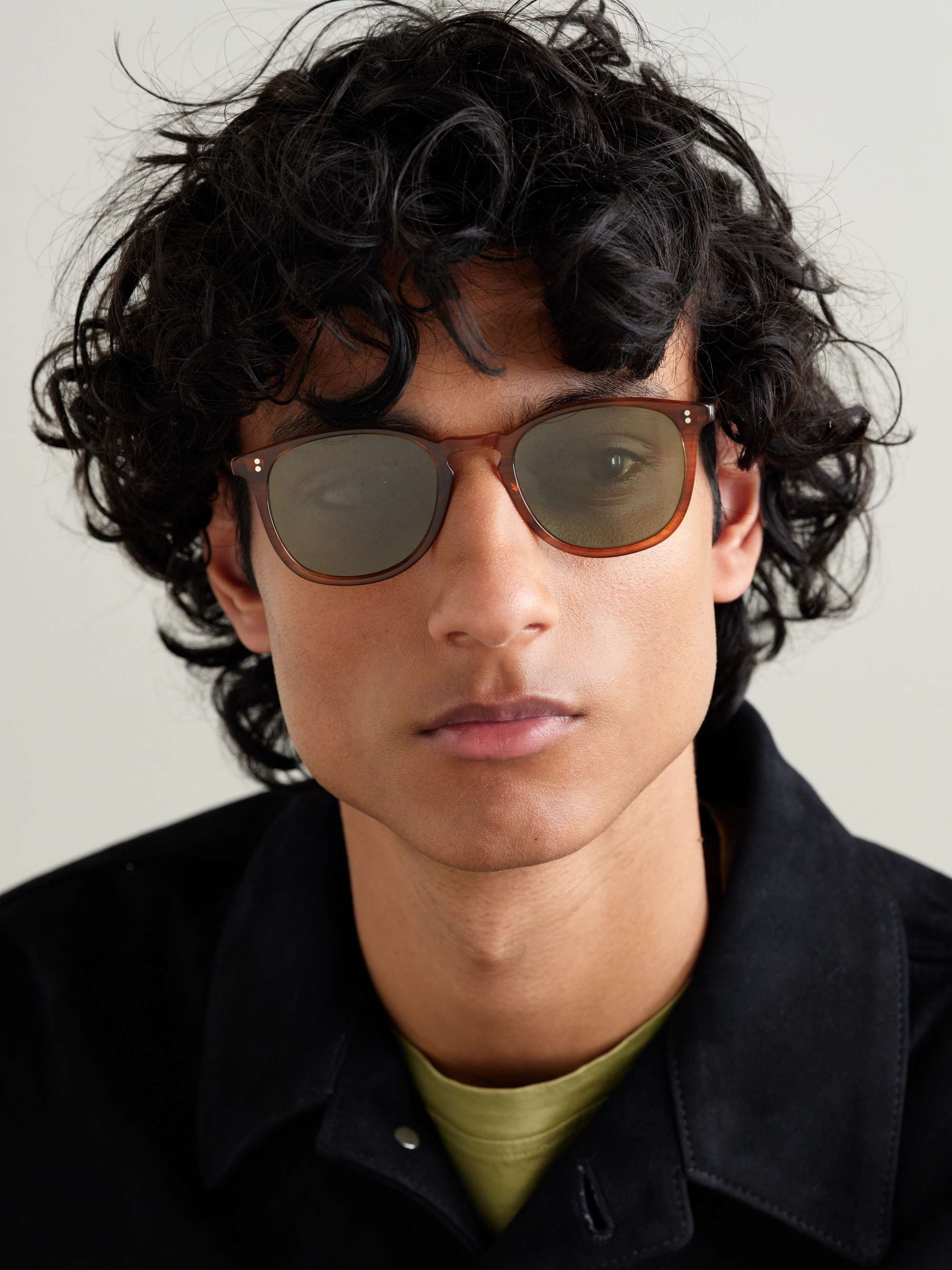 GARRETT LEIGHT CALIFORNIA OPTICAL نظارات شمسية Kinney من الأسيتات بإطار دائري