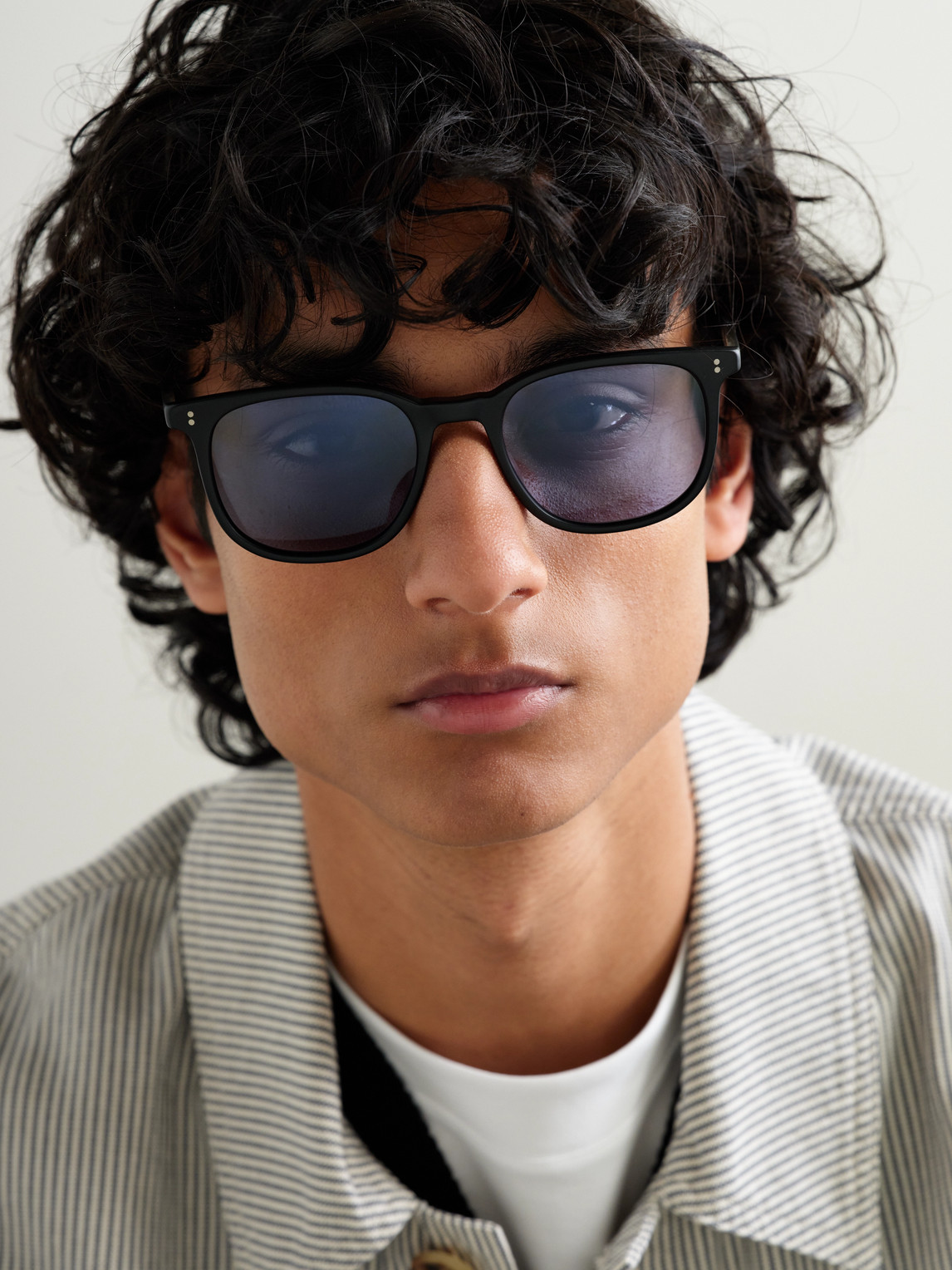GARRETT LEIGHT CALIFORNIA OPTICAL BENTLEY SUN D-FRAME ACETATE POLARISED SUNGLASSES