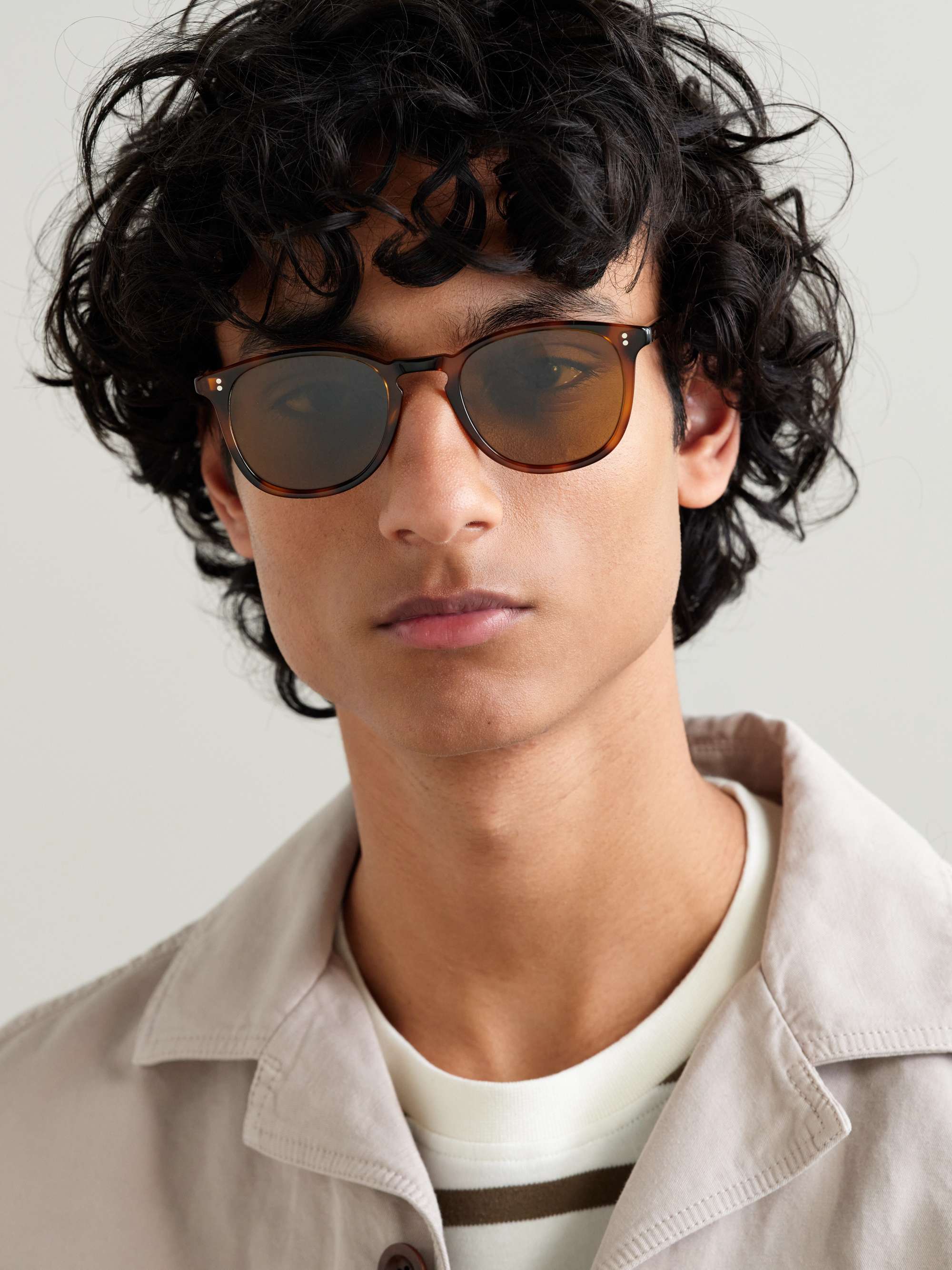 GARRETT LEIGHT CALIFORNIA OPTICAL Kinney Round-Frame Acetate Sunglasses
