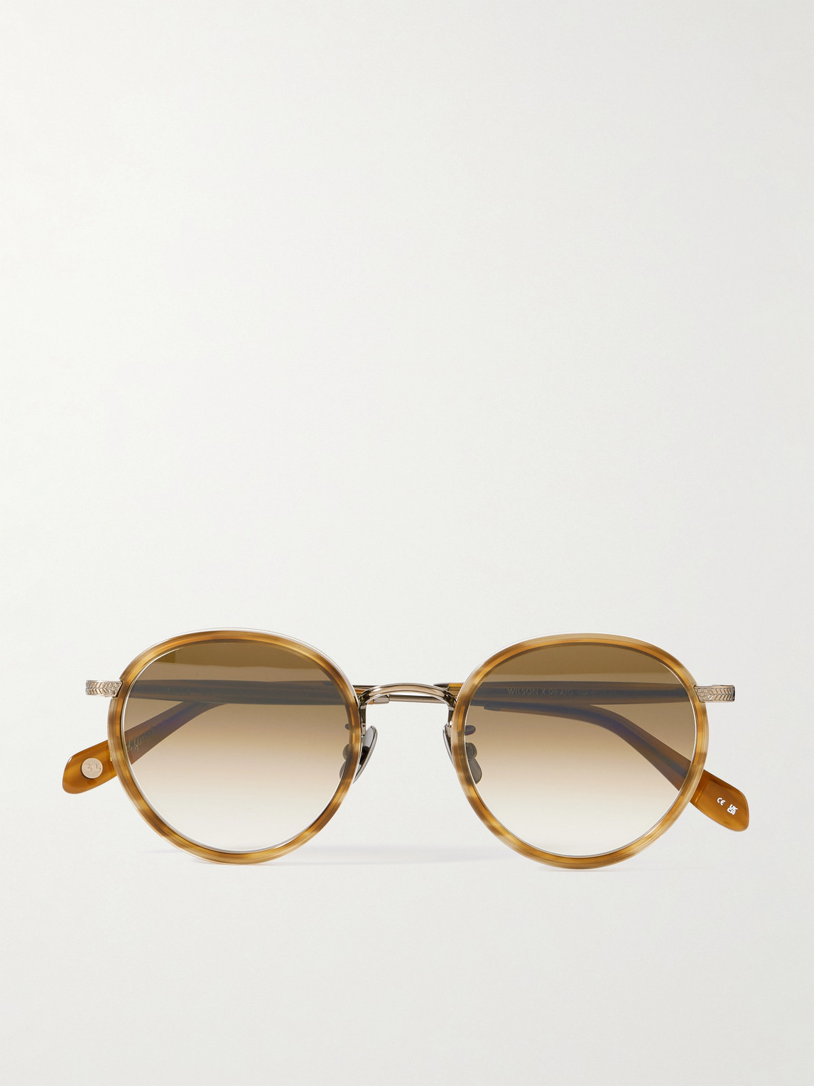 Garrett Leight California Optical Wilson X Sun Round-frame Acetate And Gold-tone Sunglasses In Brown