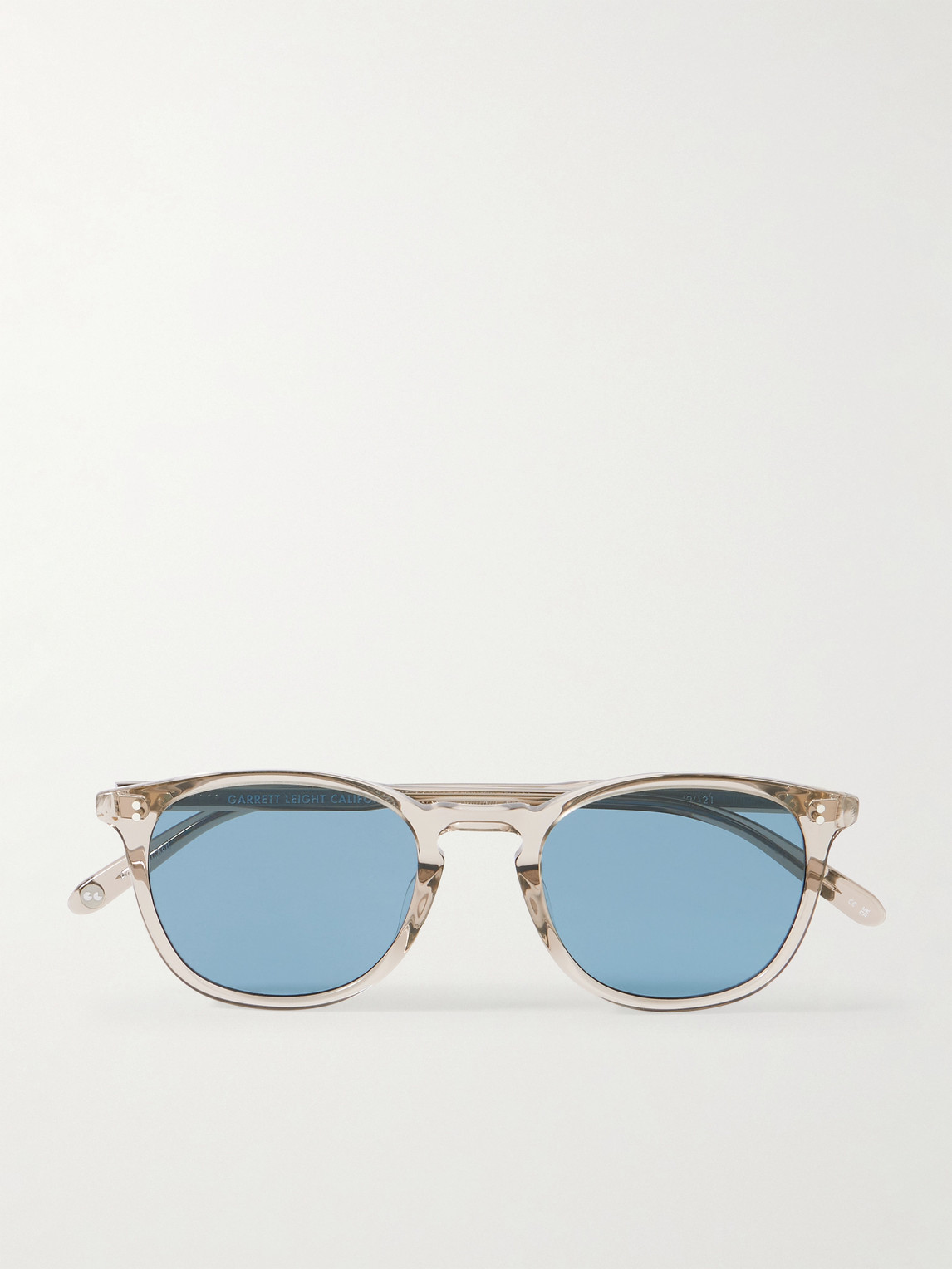 Garrett Leight California Optical Kinney Round-frame Acetate Sunglasses In Gray