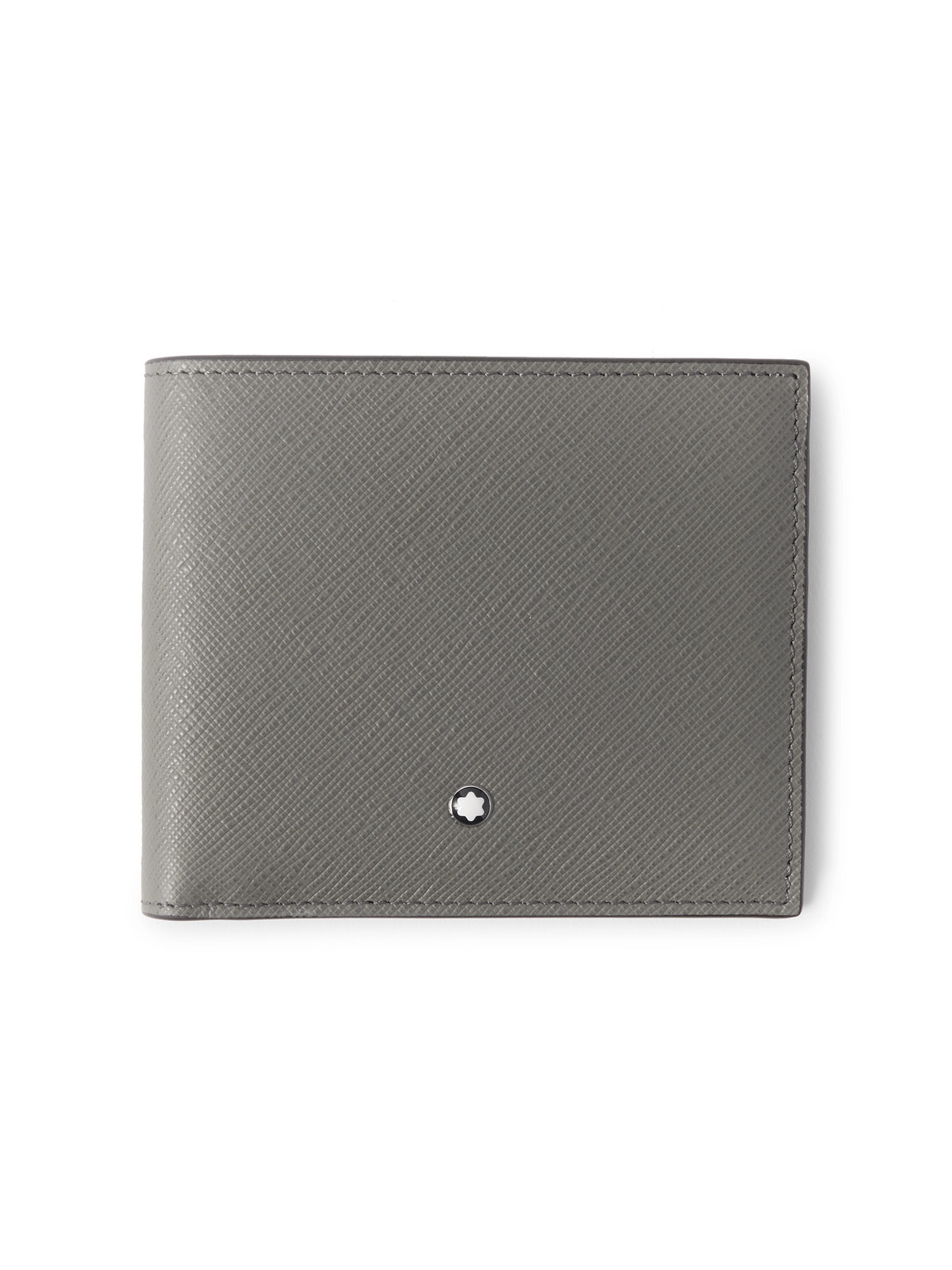 Montblanc Sartorial Cross-grain Leather Wallet In Gray