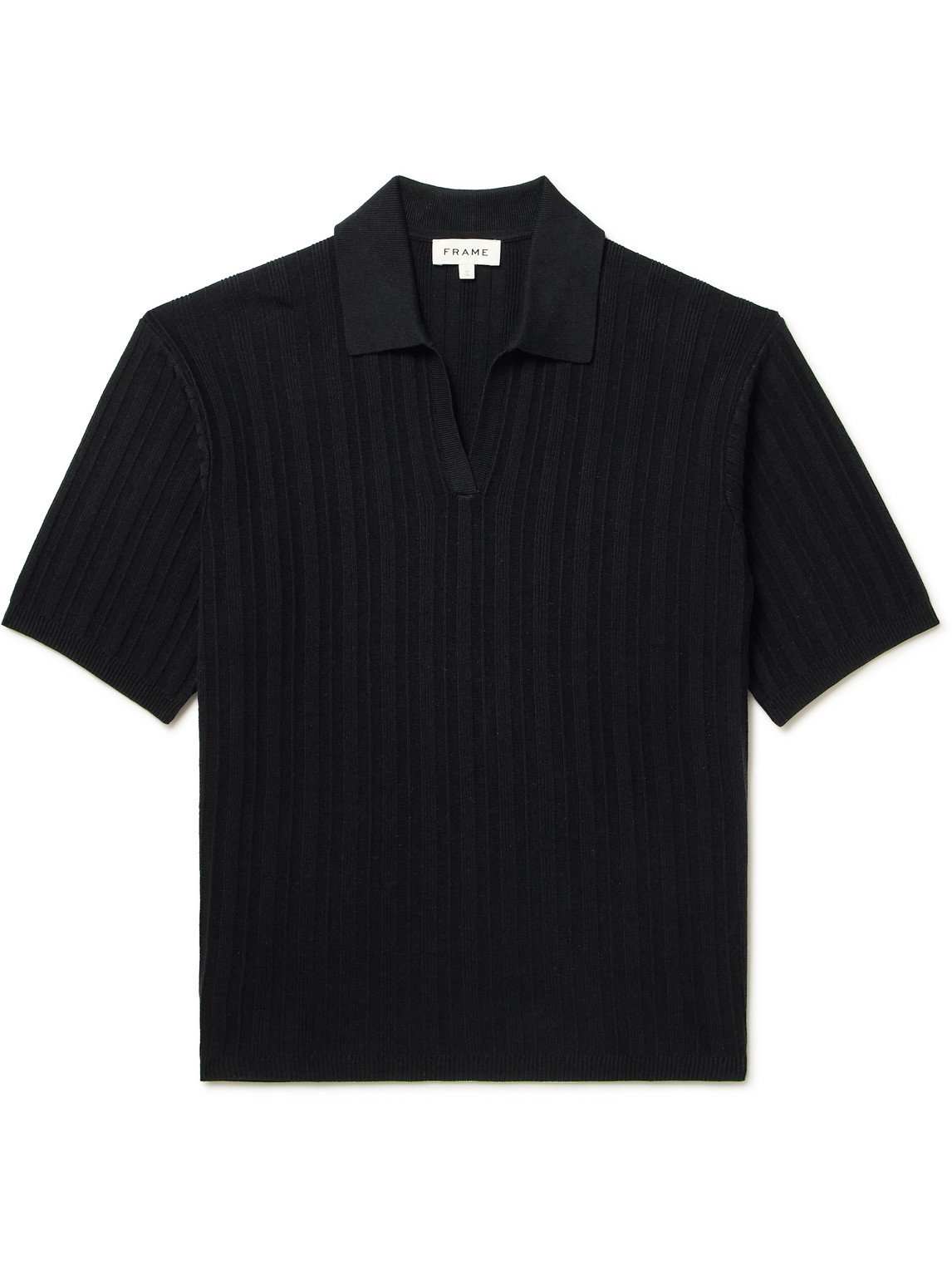 Striped Silk and Cotton-Blend Polo Shirt