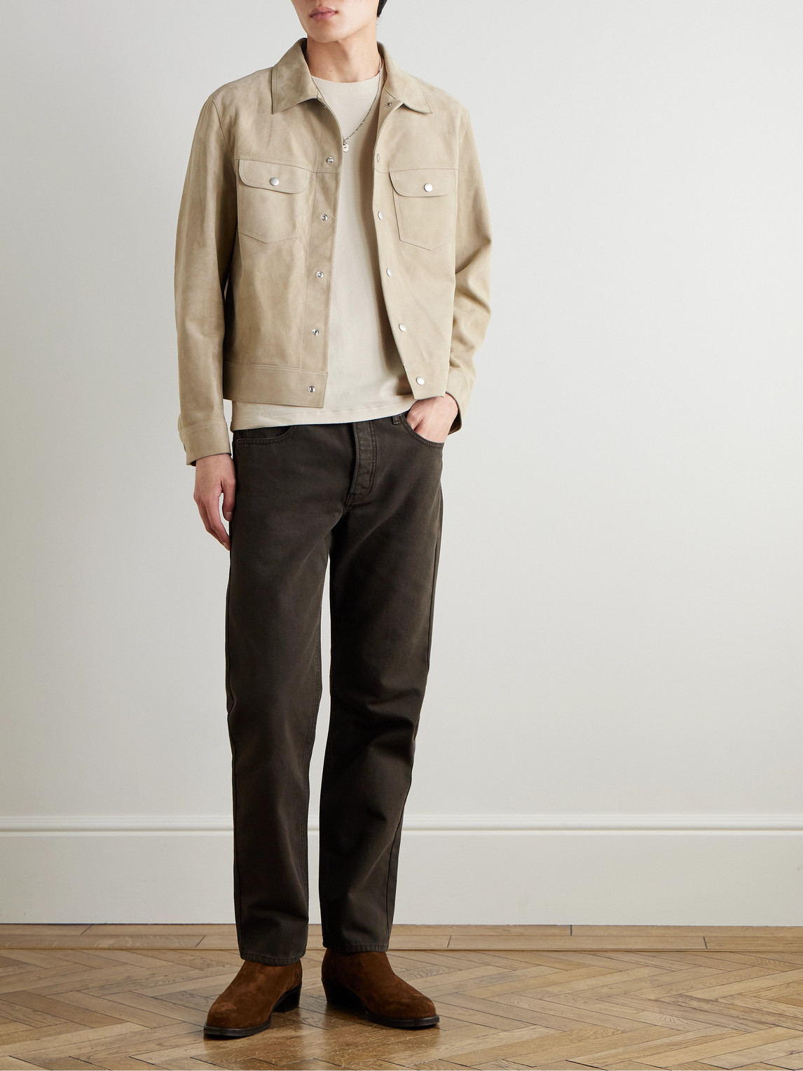 Frame Duo Fold Cotton-jersey T-shirt