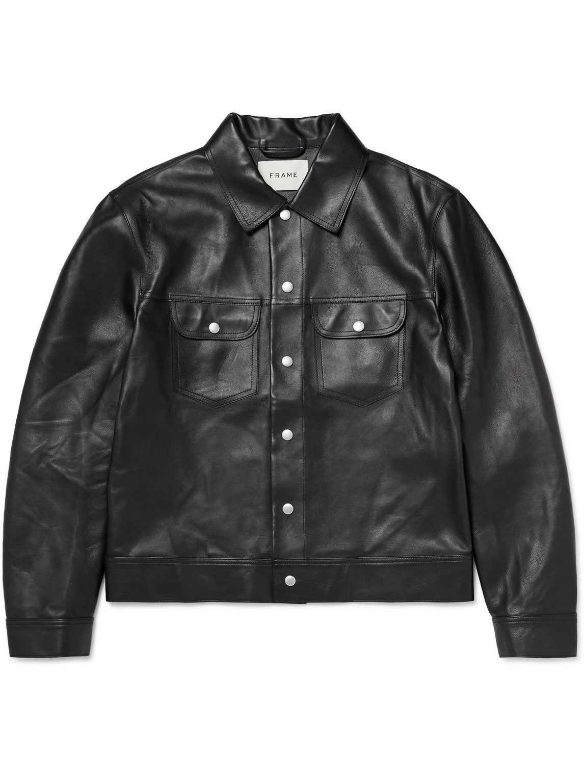 Frame Leather Trucker Jacket