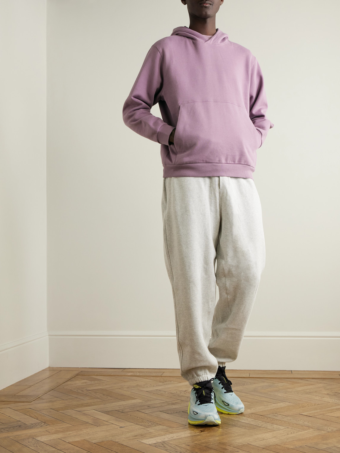 Lululemon Steady State Cotton-blend Jersey Hoodie In Purple