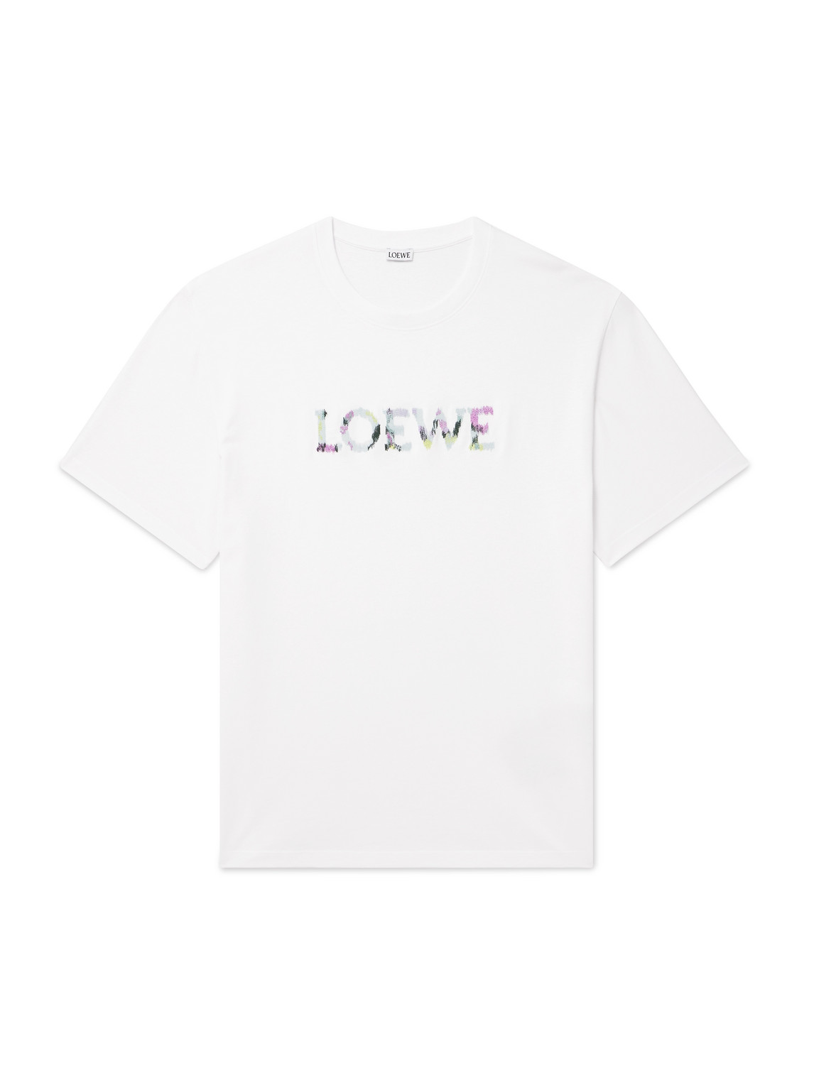 Loewe Logo-embroidered Cotton-jersey T-shirt