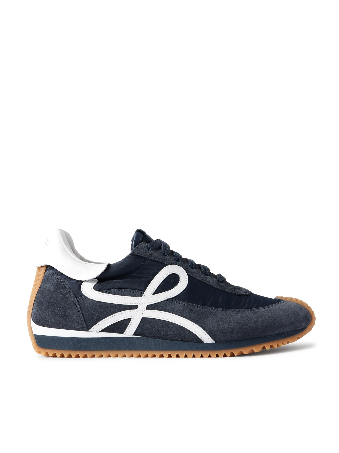 Loewe Flow Runner Leather-trimmed Suede And Nylon Sneakers