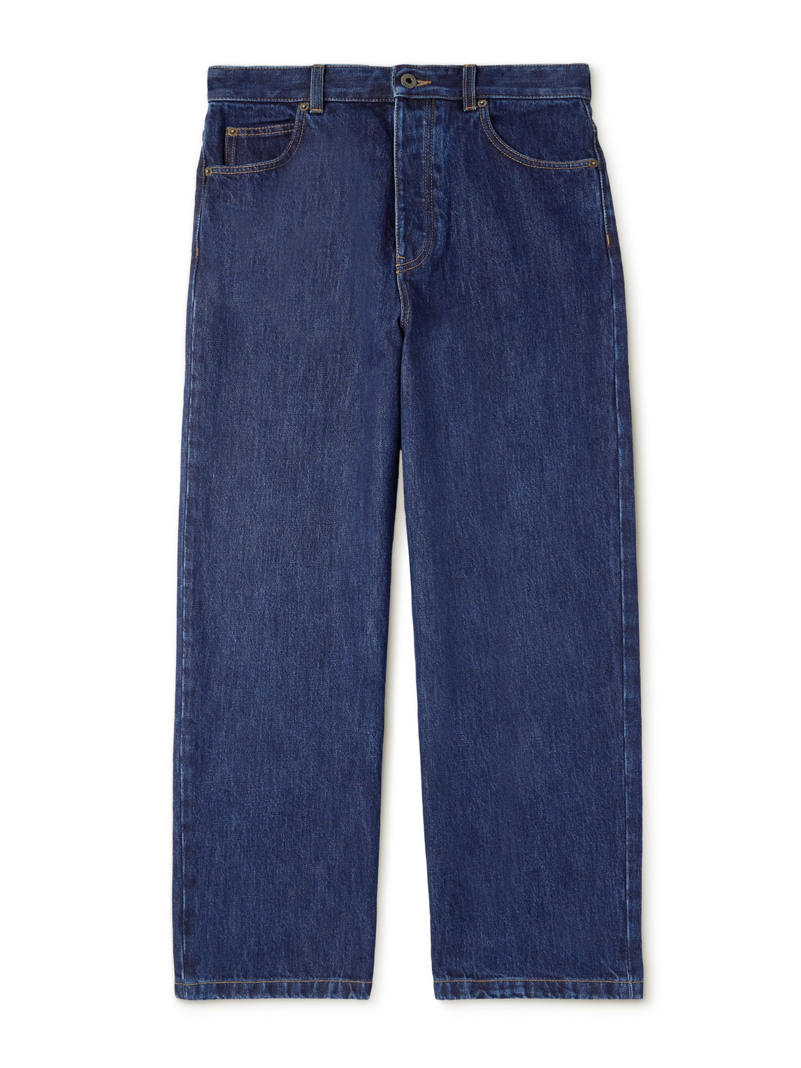 Wide-Leg Logo-Appliquéd Jeans