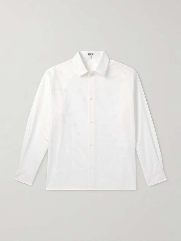 Loewe — Anagram Logo-Jacquard Cotton-Twill Shirt