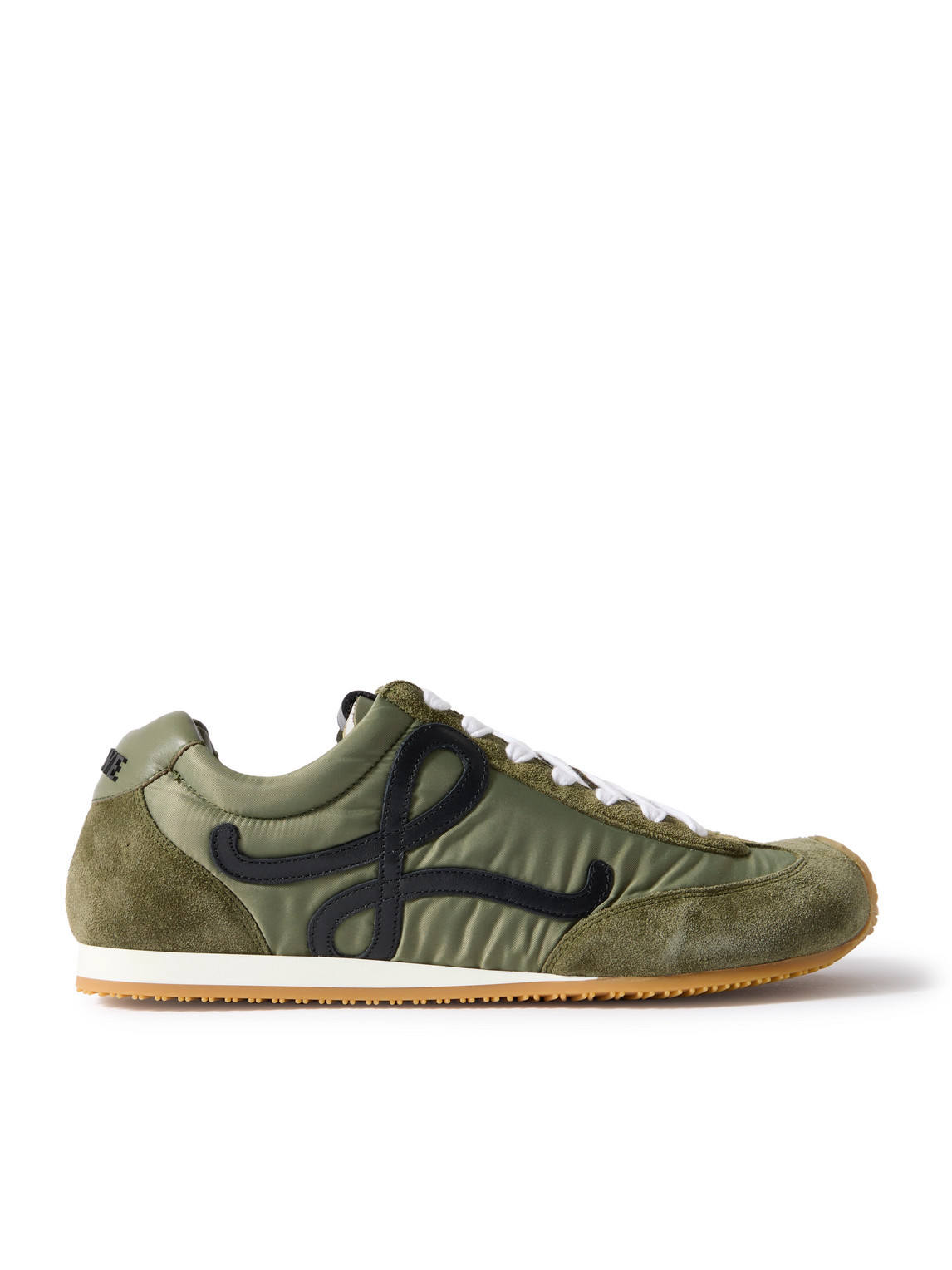Ballet Runner 2.0 Logo-Appliquéd Shell, Suede and Leather Sneakers