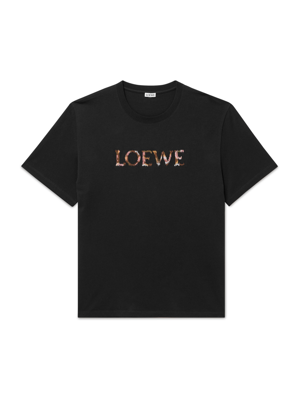 Loewe Logo-embroidered Cotton-jersey T-shirt