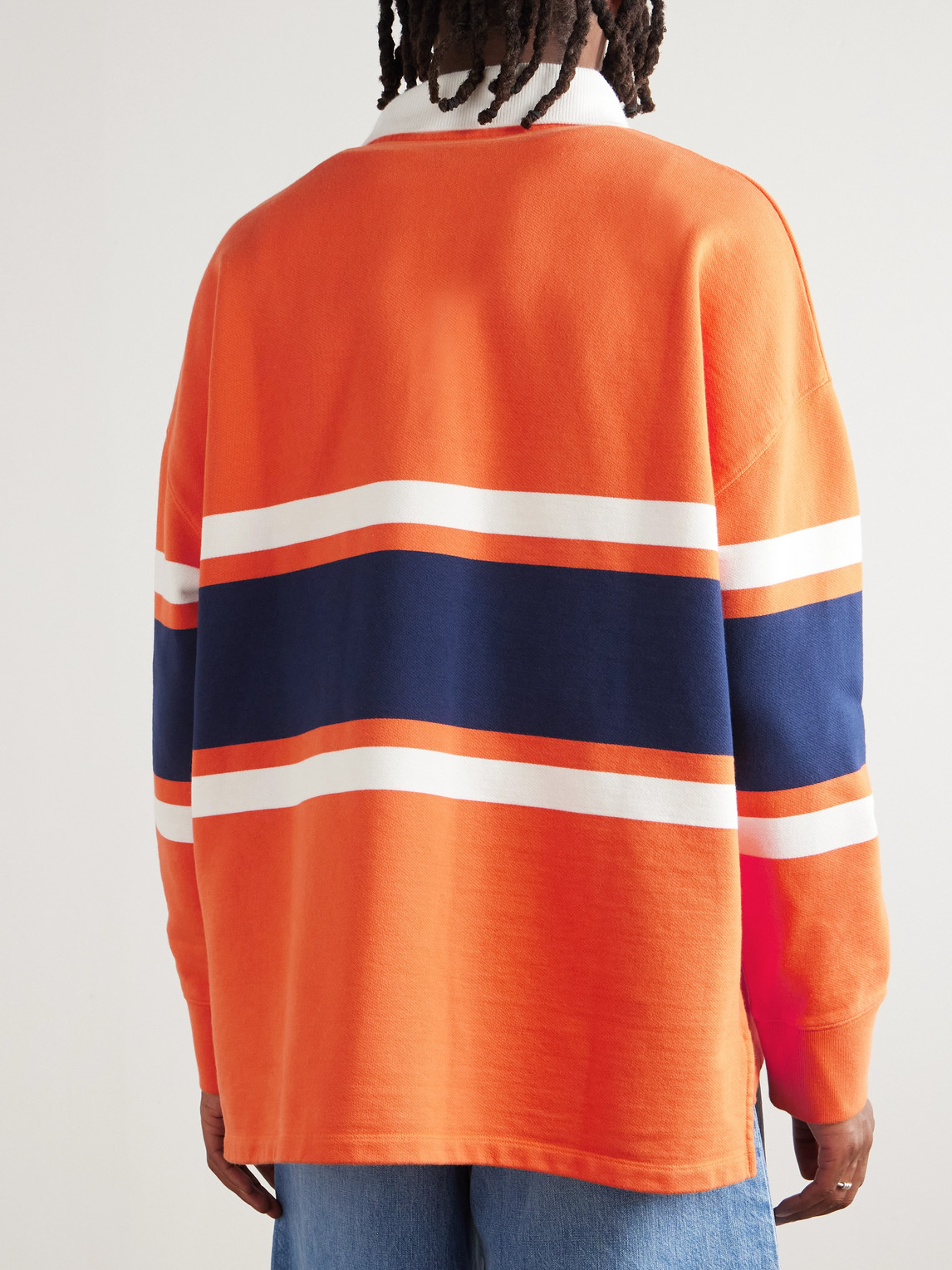 Loewe Embroidered Anagram Long-sleeved Polo T-shirt In Multi
