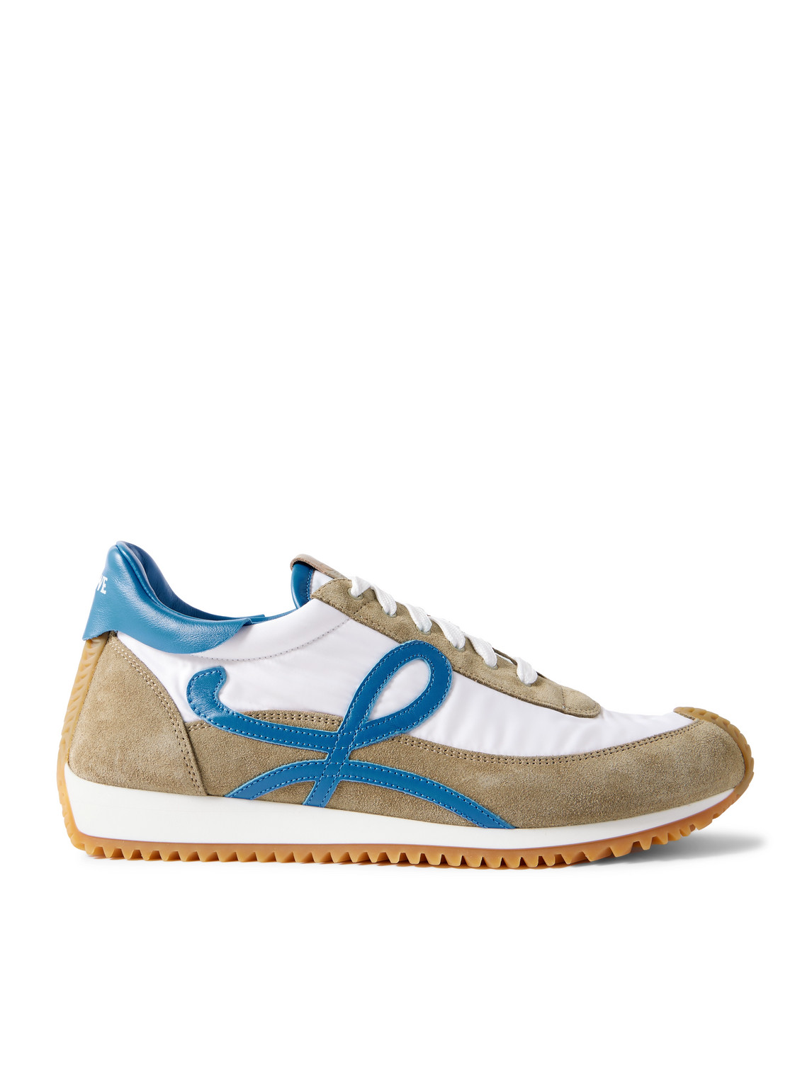 Flow Runner 2.0 Leather-Trimmed Suede and Nylon Sneakers