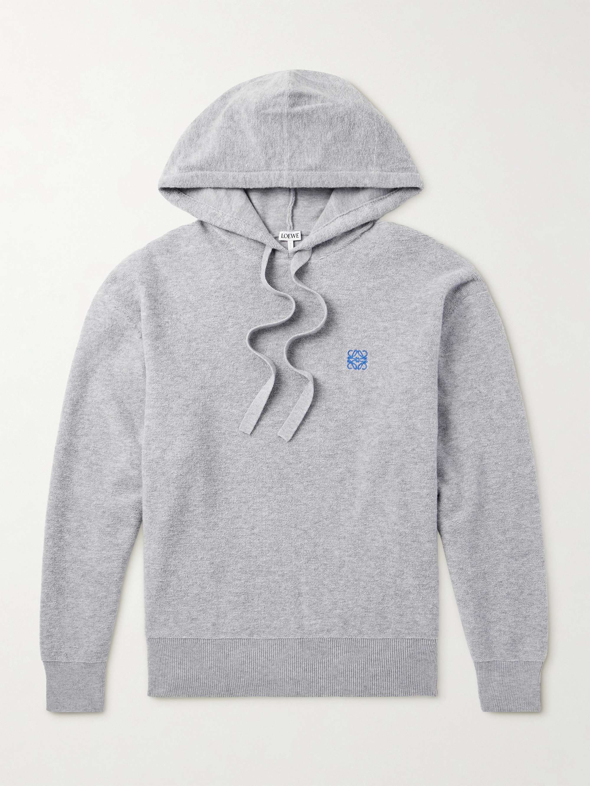 LOEWE Logo-Embroidered Wool Hoodie for Men | MR PORTER