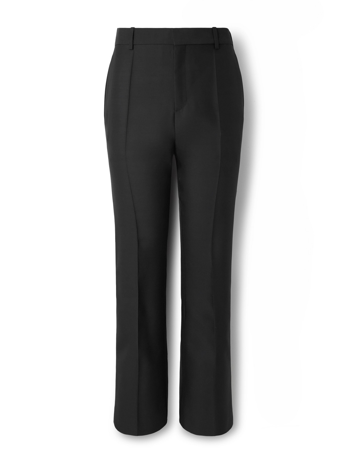 Loewe Straight-leg Wool And Silk-blend Tuxedo Trousers In Black
