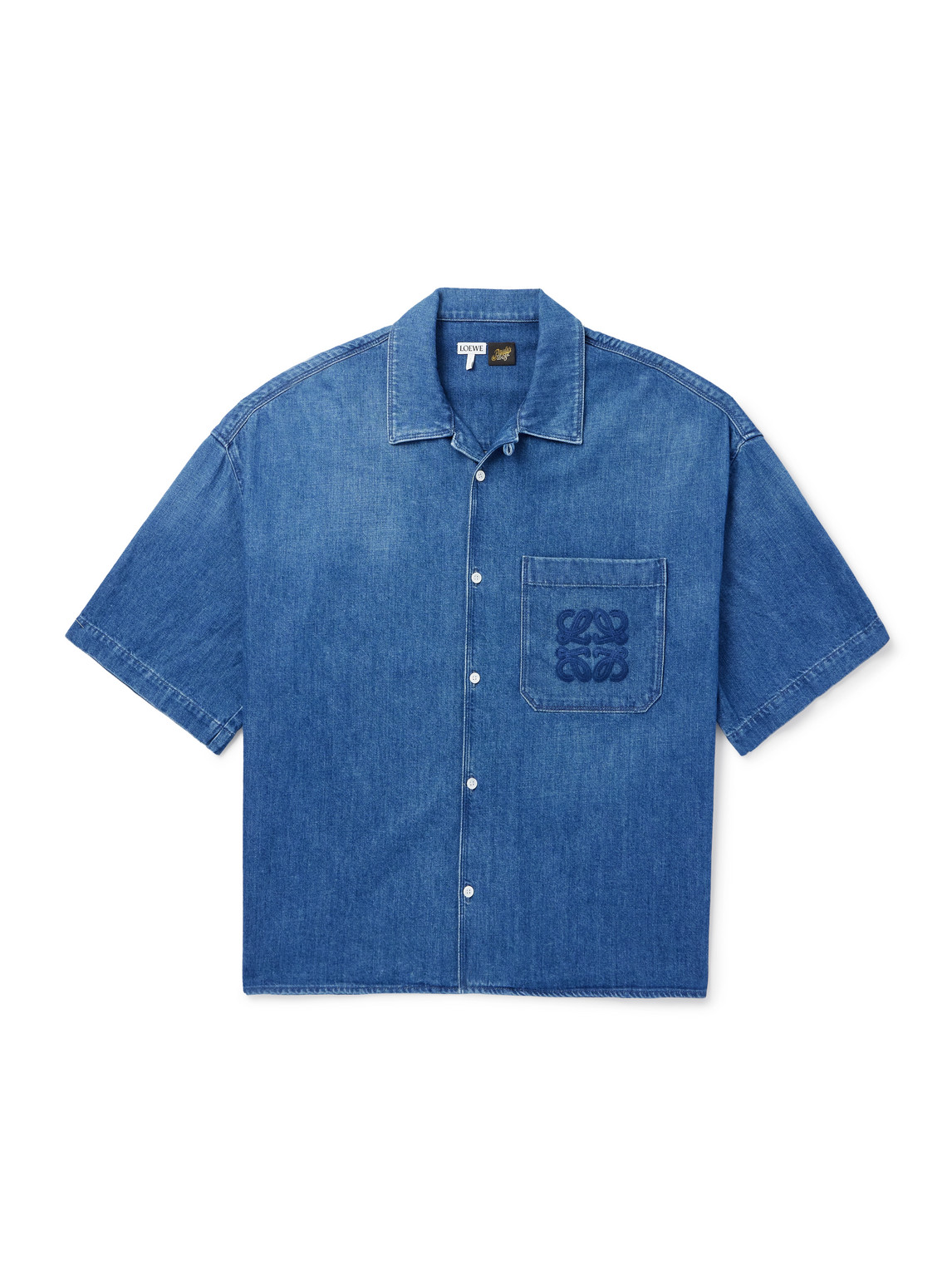 Paula's Ibiza Logo-Embroidered Denim Shirt