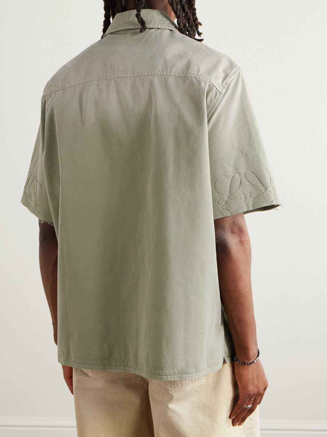 Loewe Anagram Short Sleeve Cotton Shirt