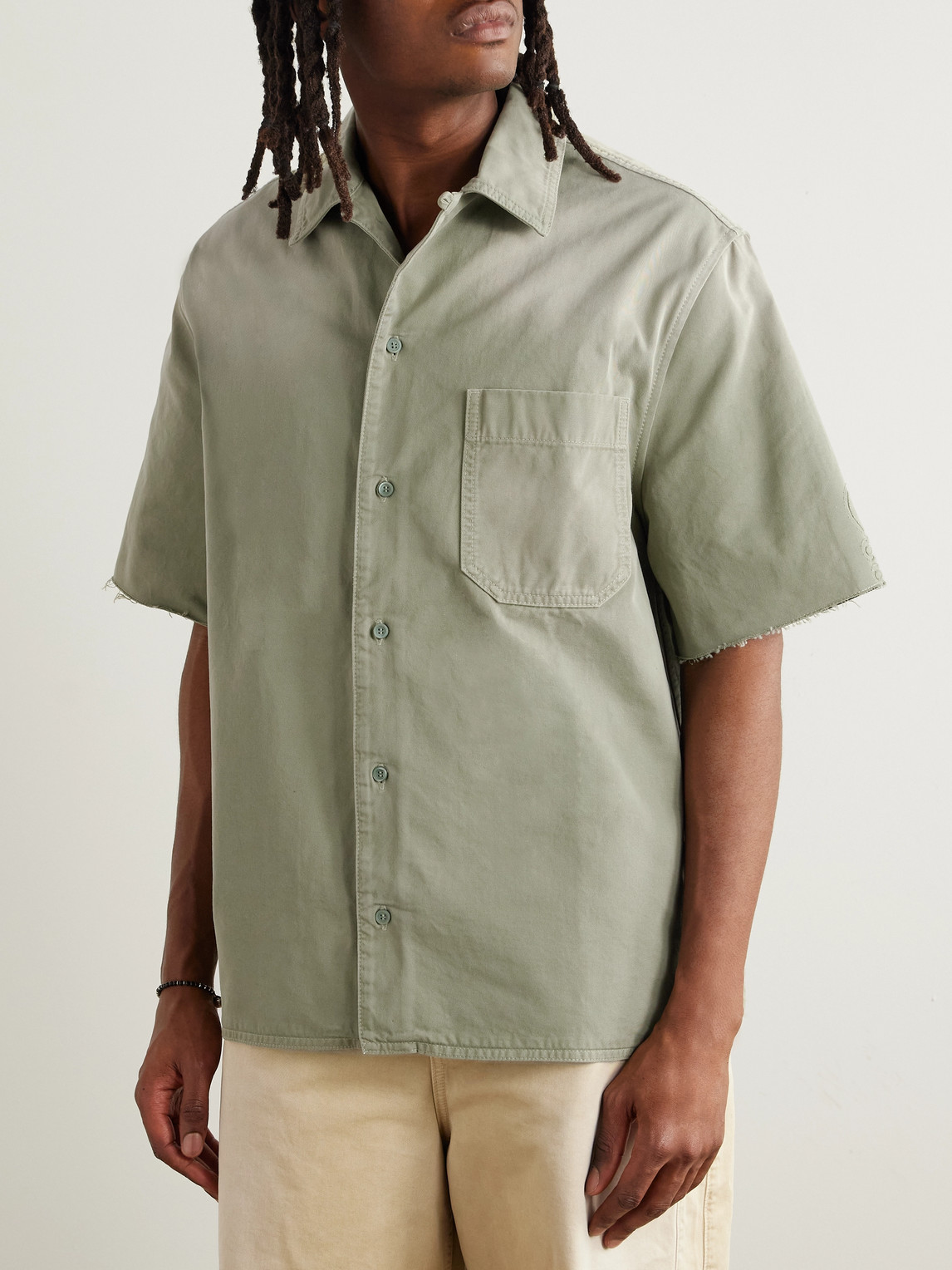 Loewe Anagram Short Sleeve Cotton Shirt