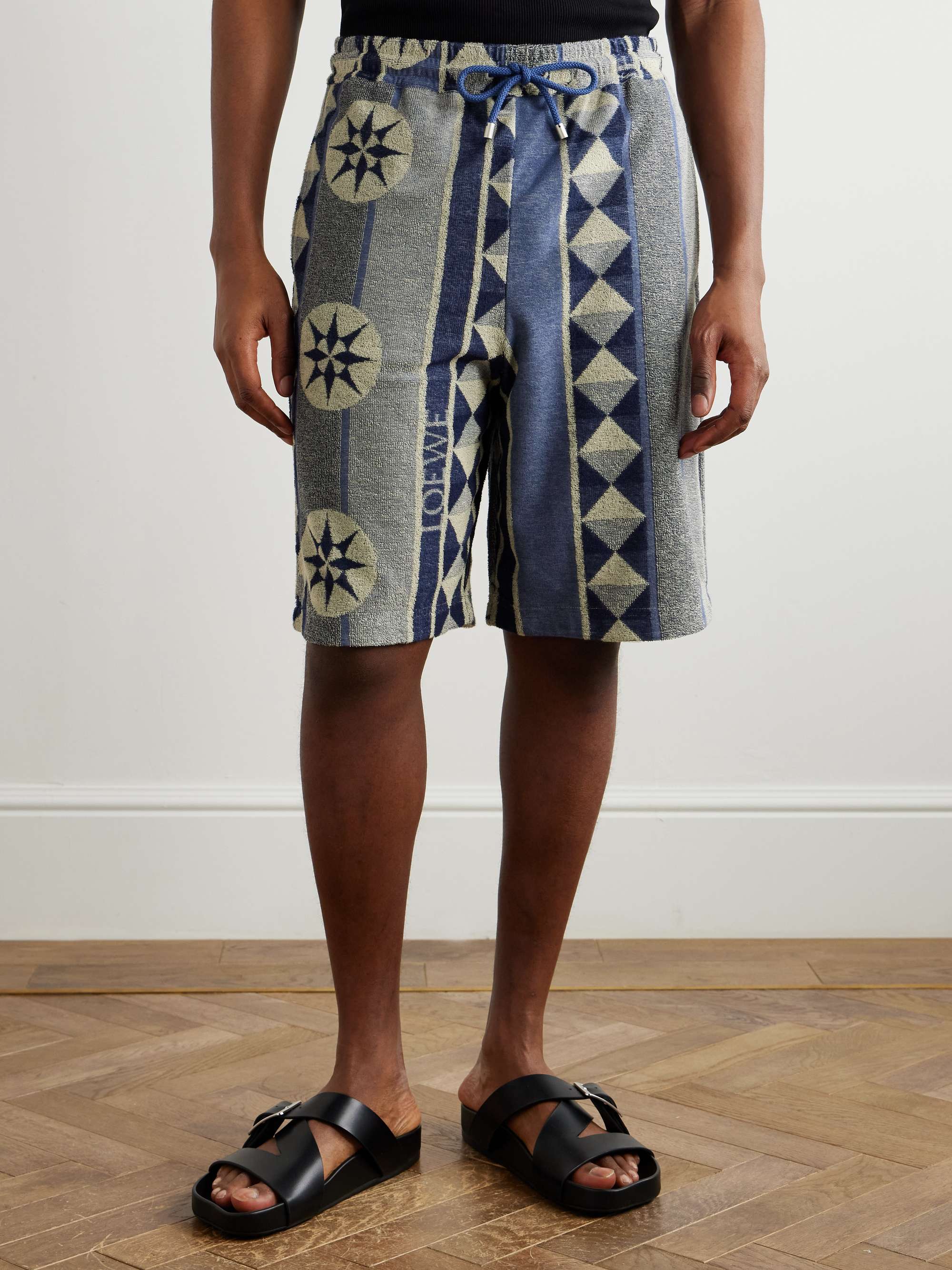 LOEWE + Paula's Ibiza Wide-Leg Printed Cotton-Blend Terry LOEWE + Paula's Ibiza Wide-Leg Printed Cotton-Blend Terry
