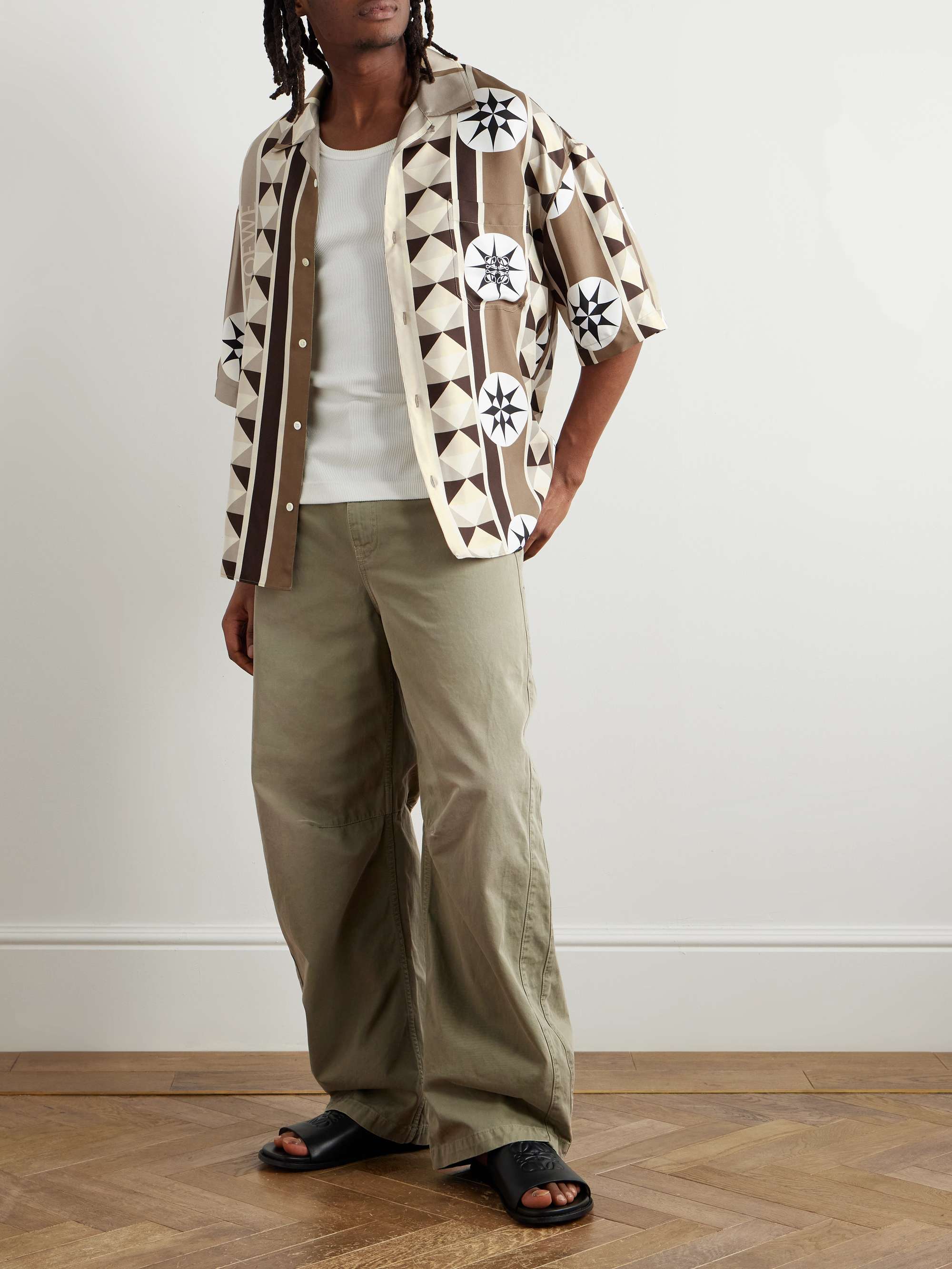 LOEWE ロエベ ×Paula's Ibiza ベージュ PLEATED WIDE TAOS