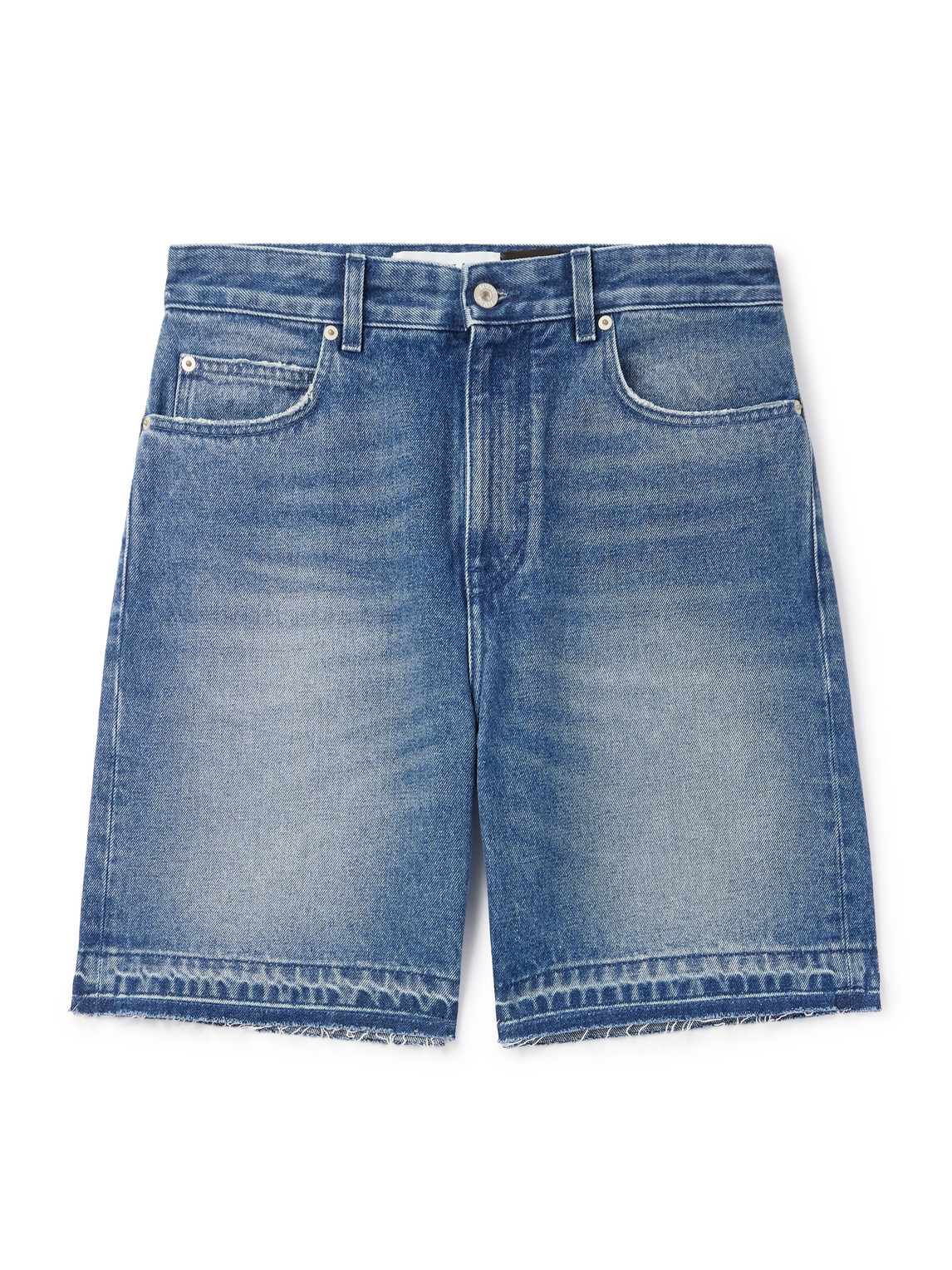 Paula's Ibiza Straight-Leg Distressed Denim Shorts