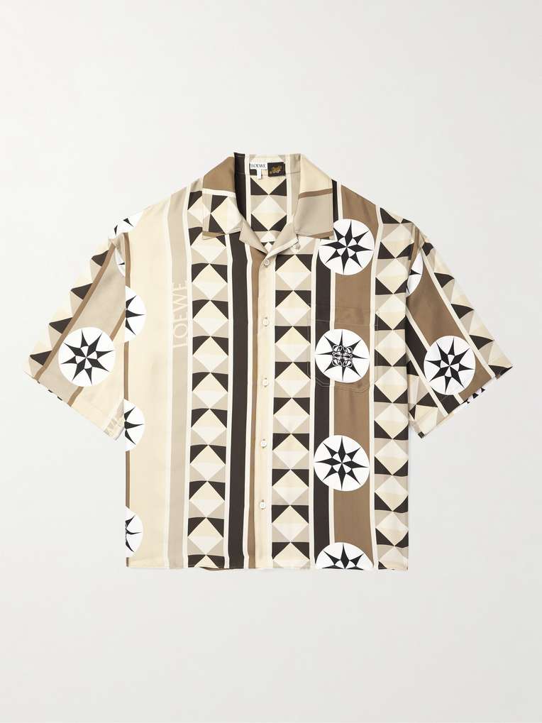 Loewe — + Paula's Ibiza Oversized Camp-Collar Printed Silk-Twill Shirt