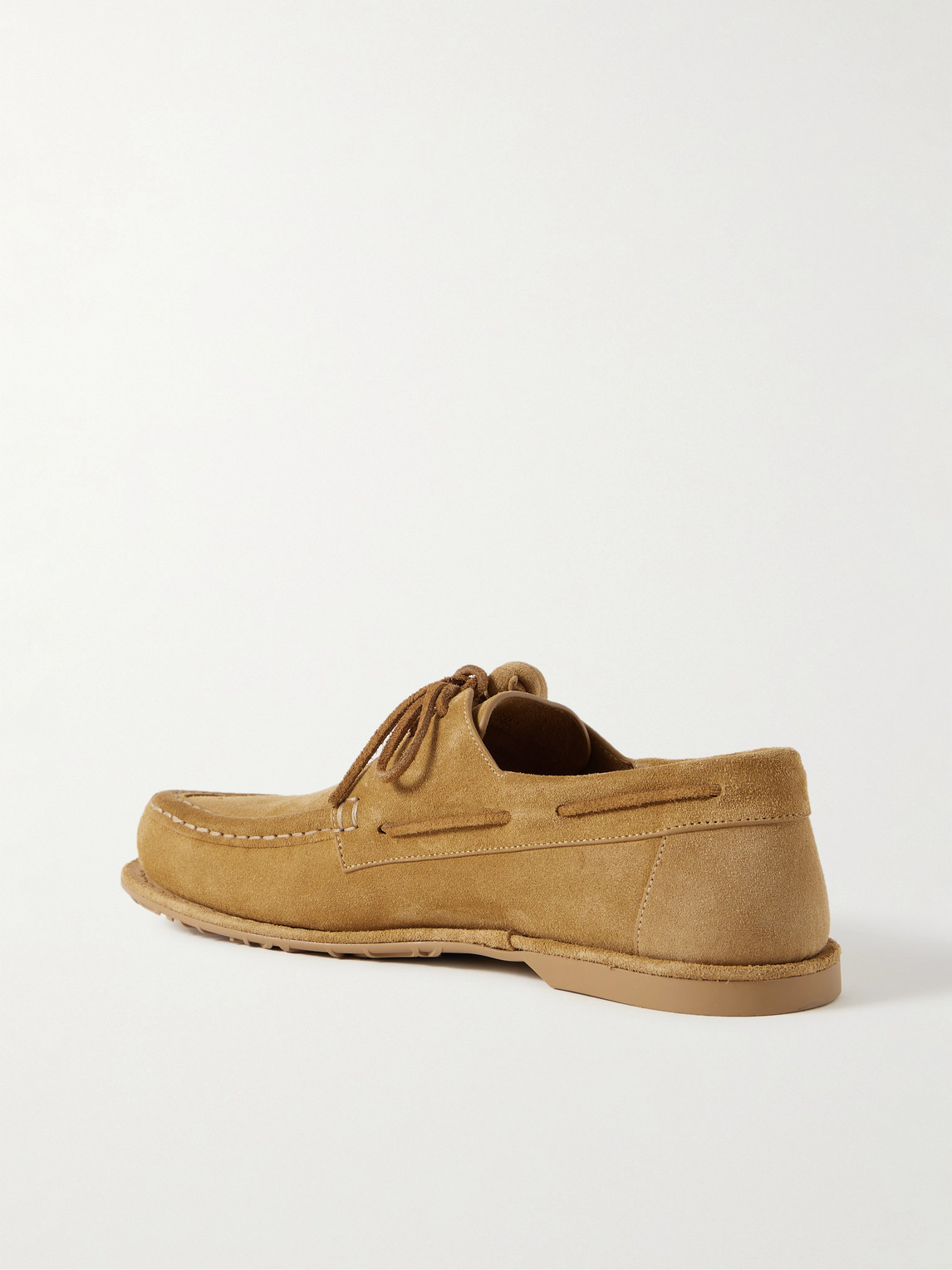 Loewe Campo Boat Shoe In Tabacco Suede