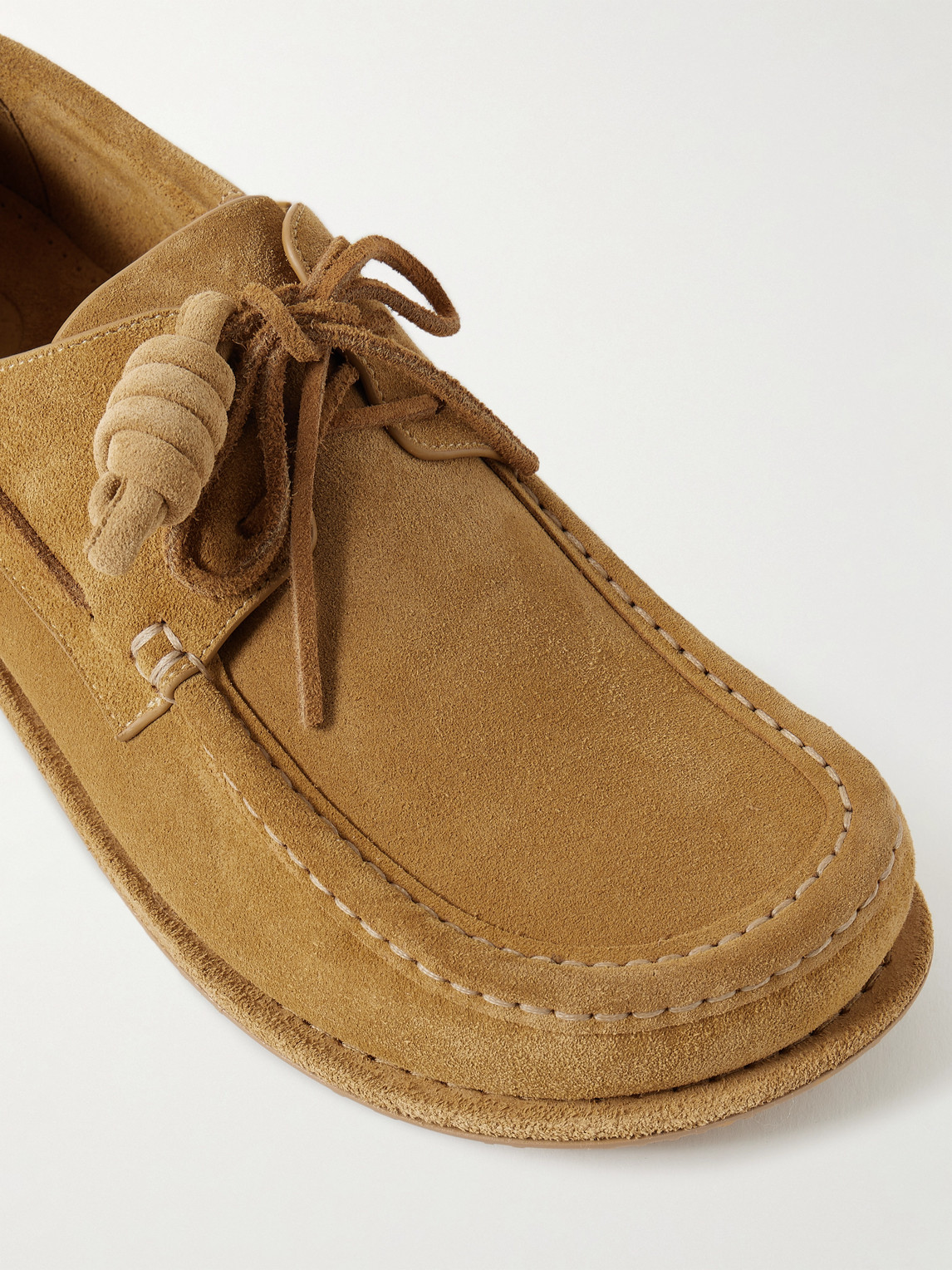 Loewe Campo Boat Shoe In Tabacco Suede