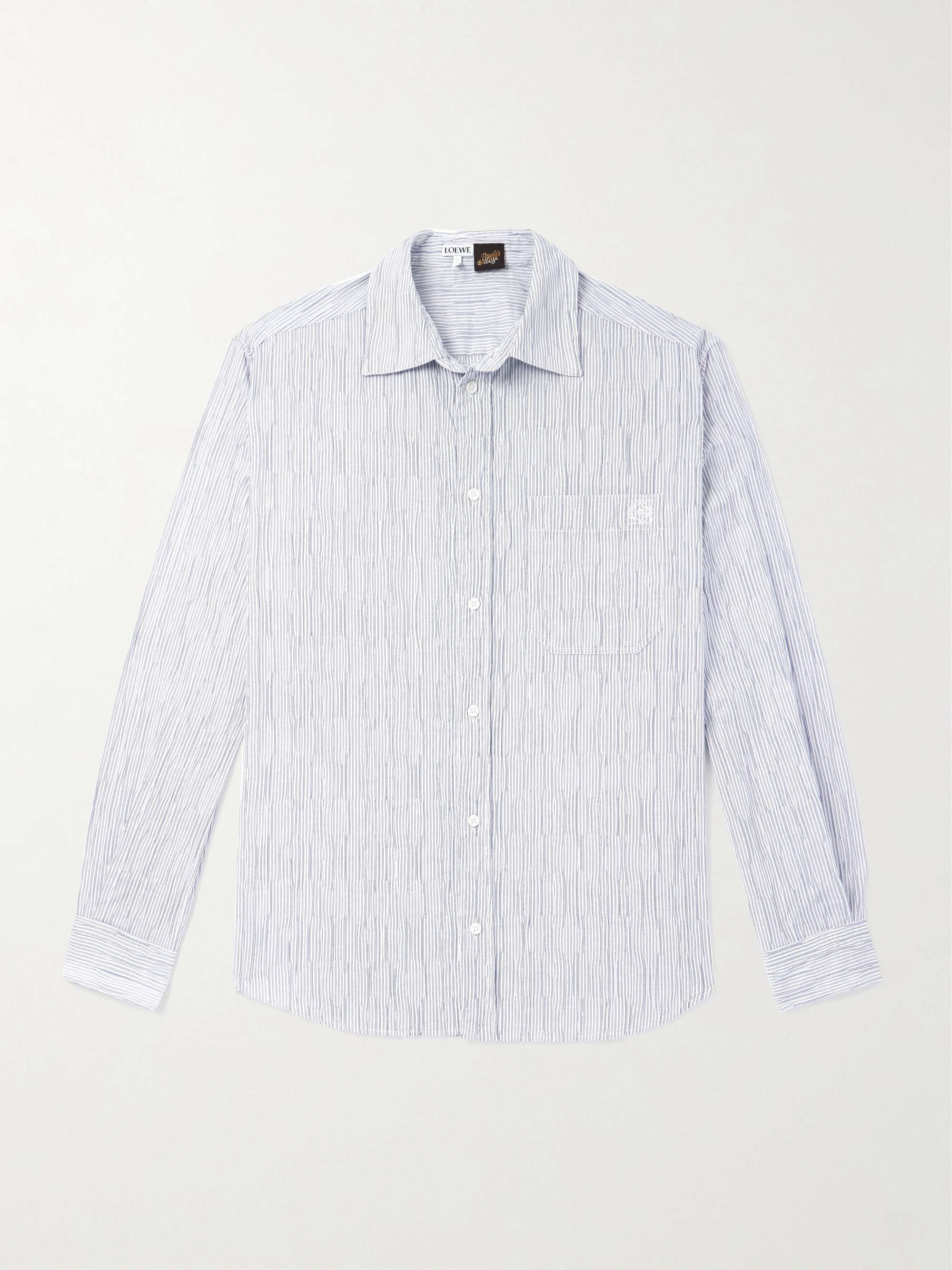 LOEWE + Paula's Ibiza Pinstriped Cotton-Blend Shirt for Men LOEWE + Paula's Ibiza Pinstriped Cotton-Blend Shirt for Men