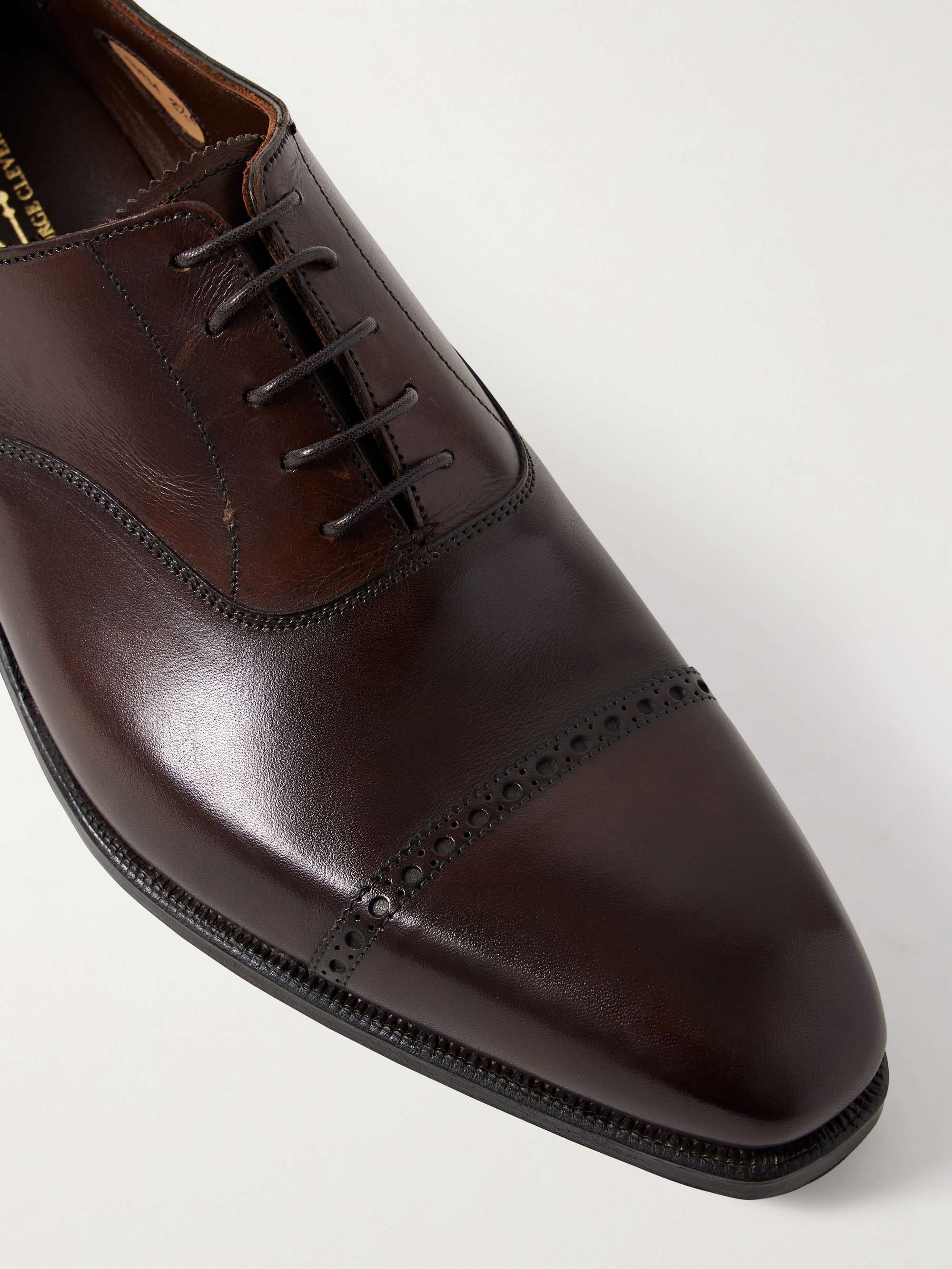 GEORGE CLEVERLEY Charles Cap-Toe Leather Oxford Shoes