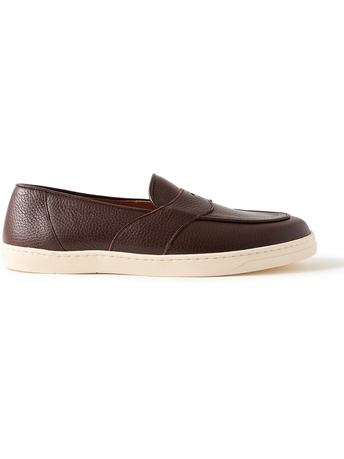 George Cleverley Joey Full-grain Leather Penny Loafers In Brown