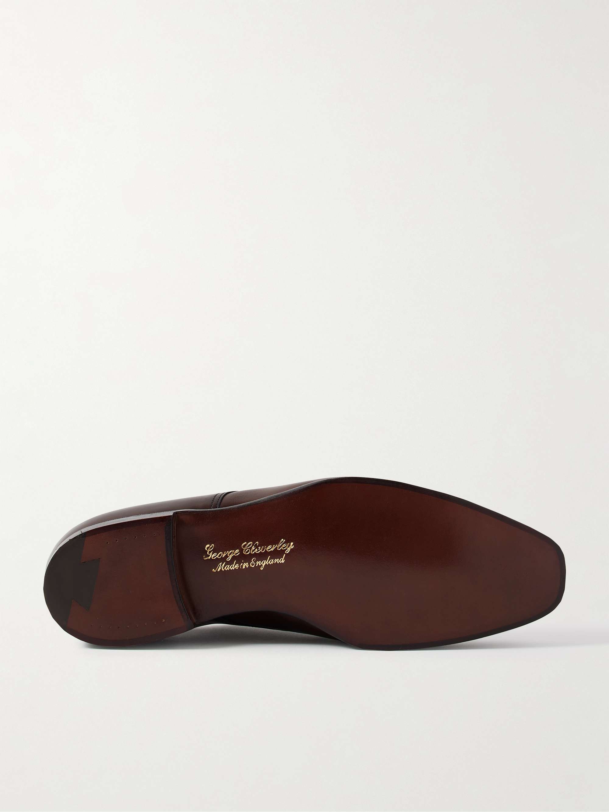 GEORGE CLEVERLEY Thomas Cap-Toe Leather Monk-Strap Shoes