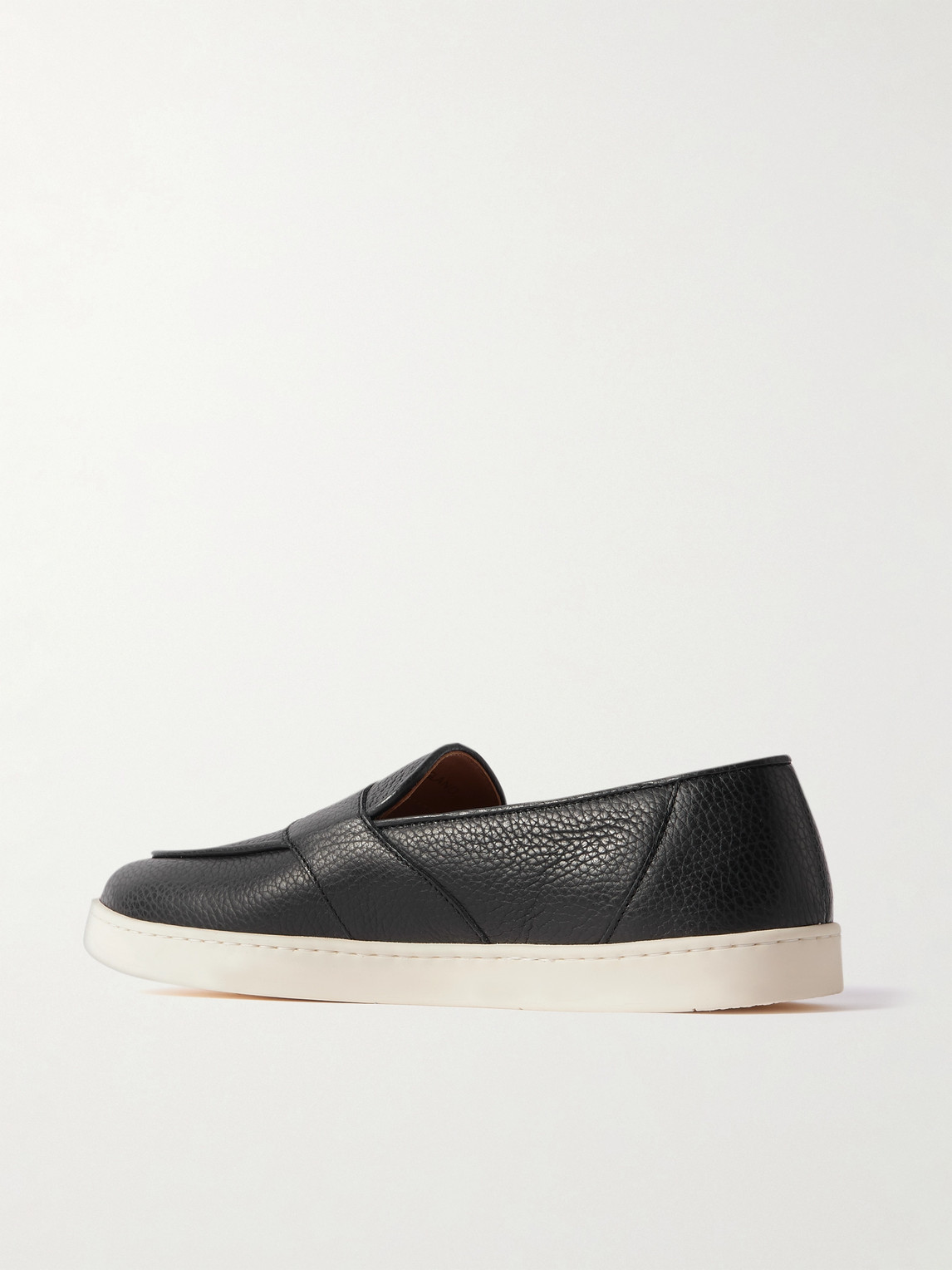 George Cleverley Joey Full-grain Deerskin Penny Loafers In Black