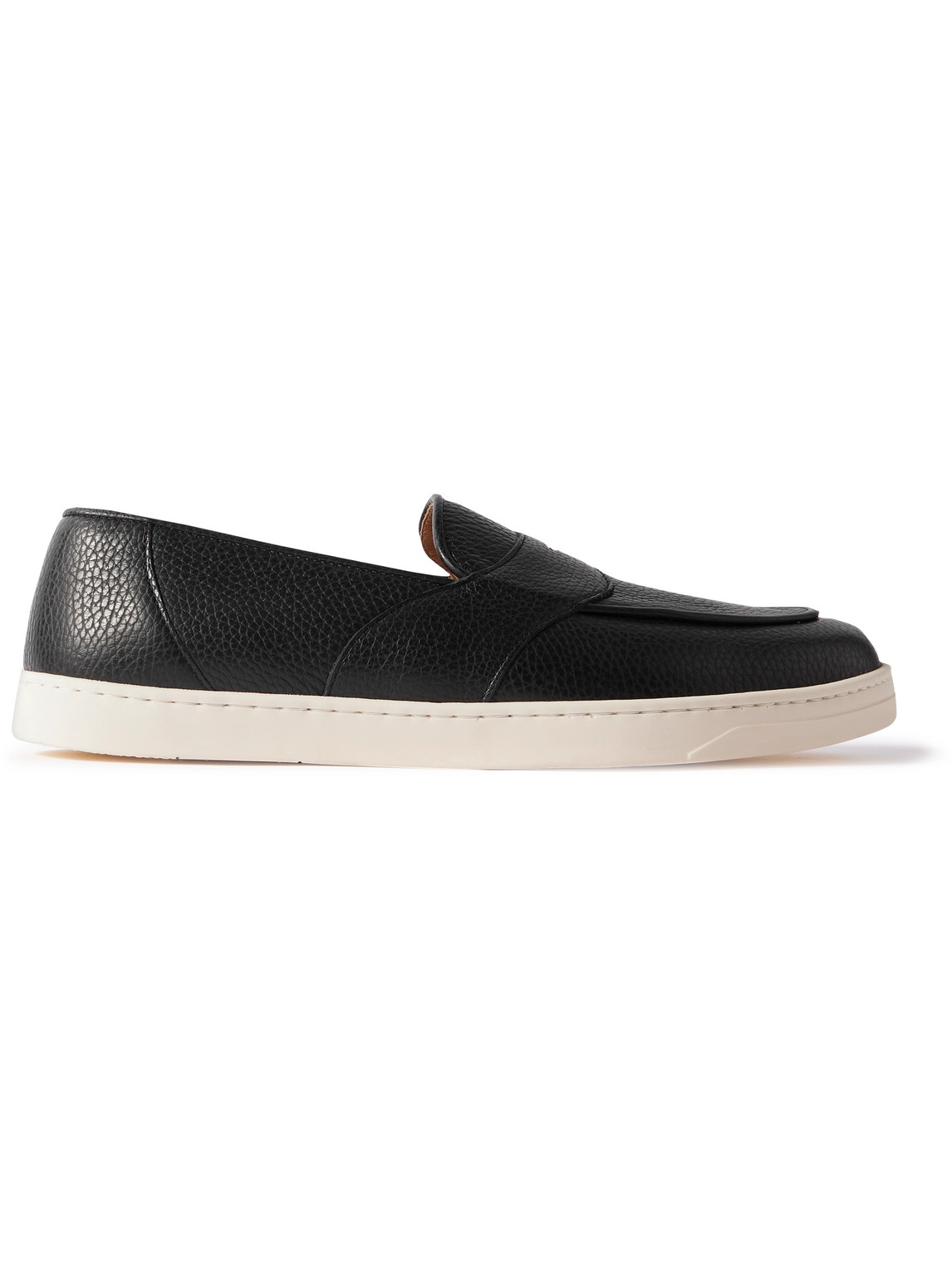 George Cleverley Joey Full-grain Deerskin Penny Loafers In Black