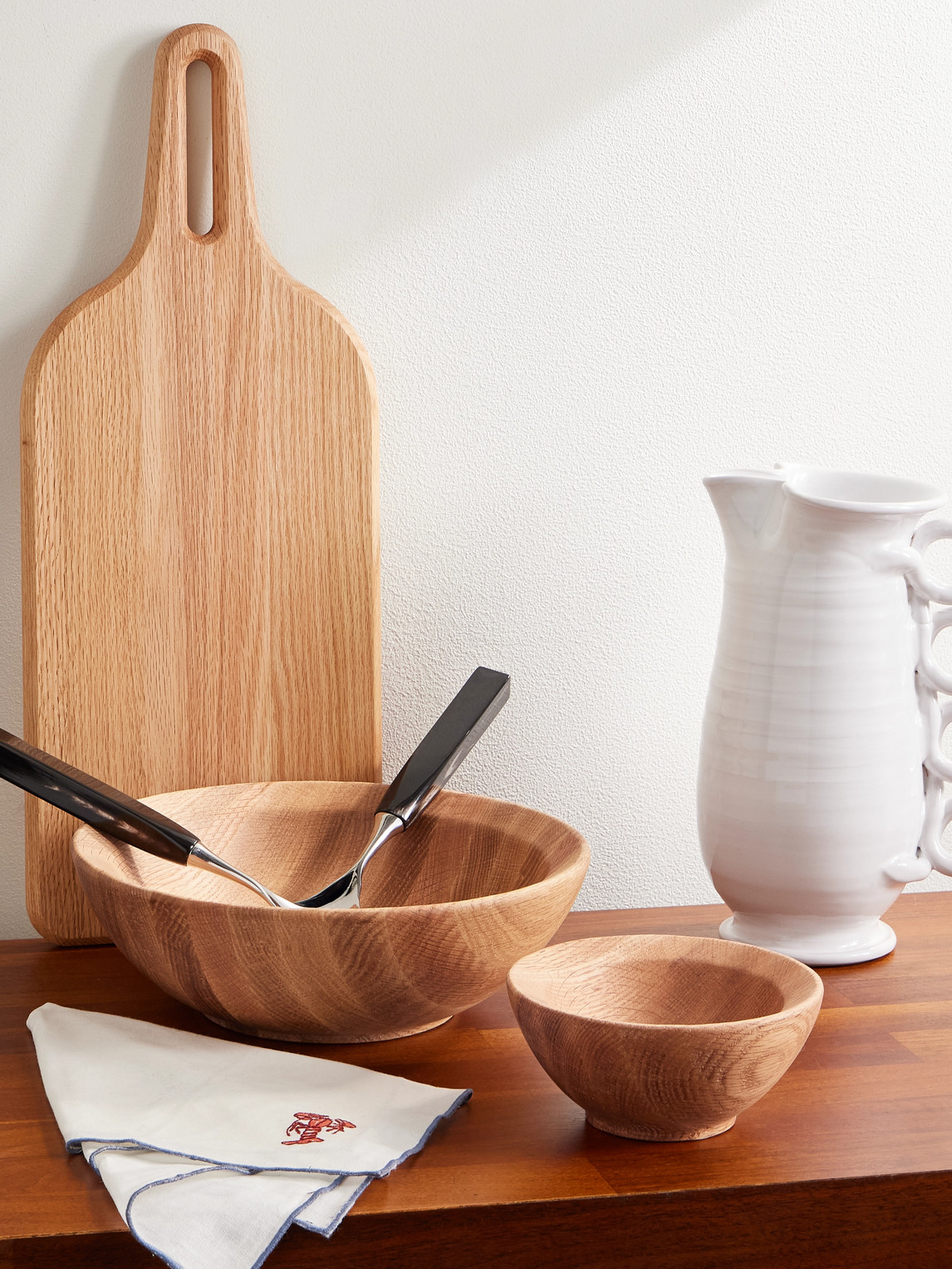 Istria Set of Two Oak Snack Bowls — 2