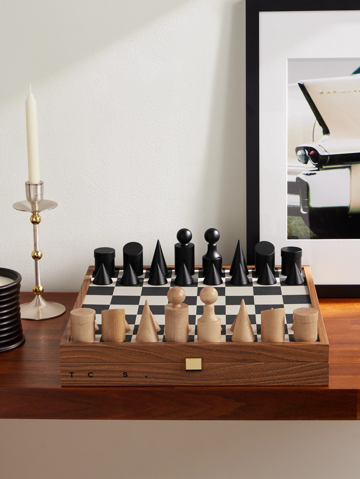 Milos Wood and Felt Chess Set — 2