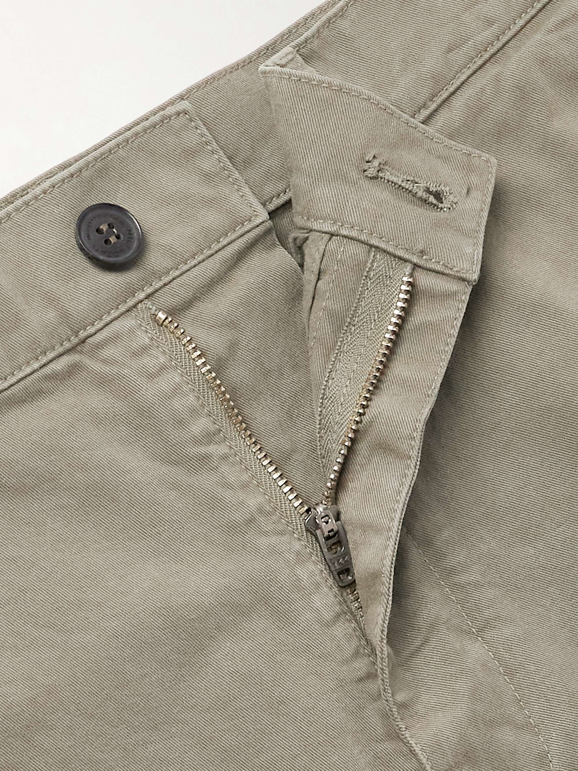 NILI LOTAN Carpenter Straight-Leg Stretch-Cotton Twill Trousers