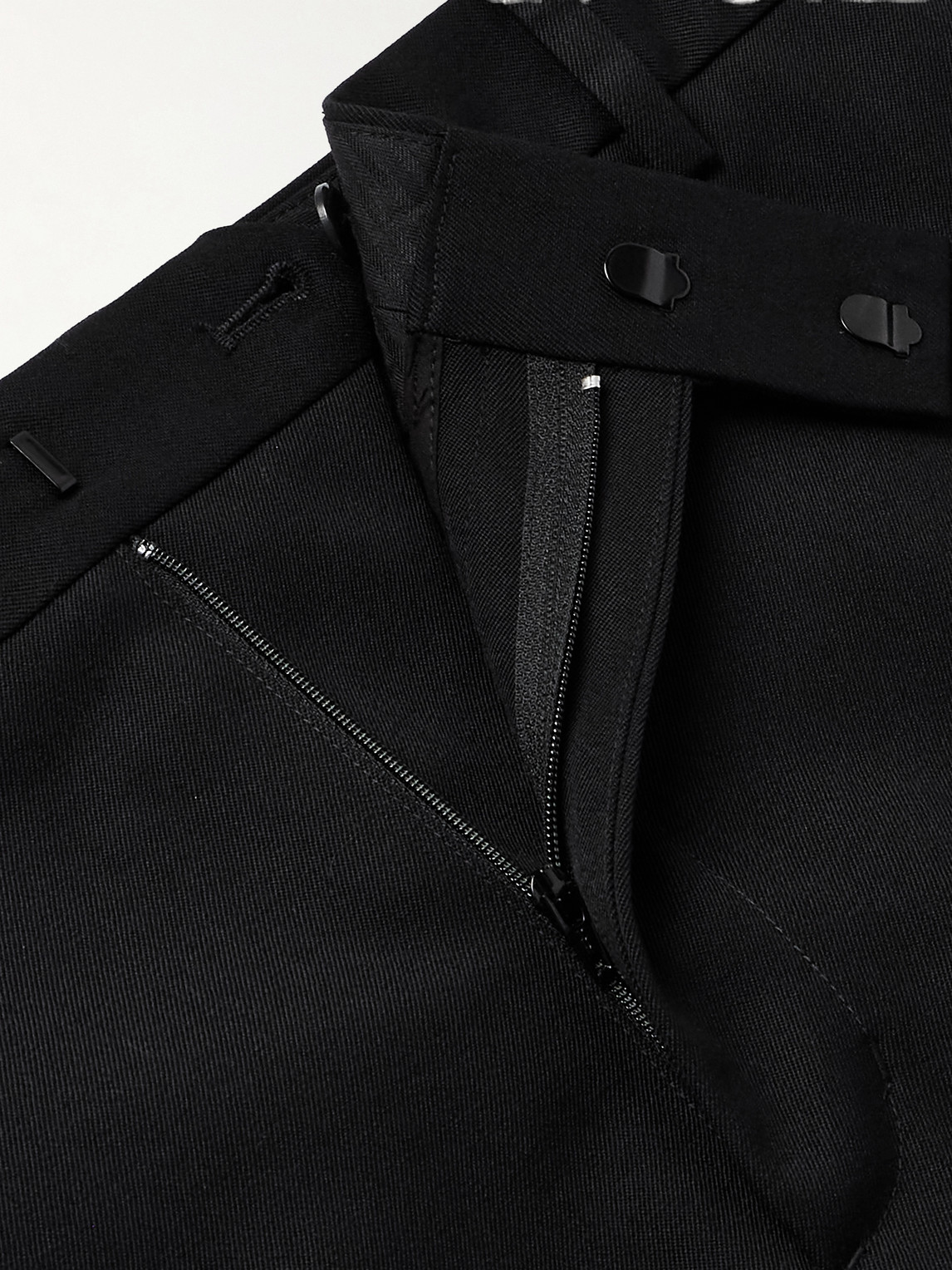 Nili Lotan Cassius Wide-leg Wool-twill Trousers In Black