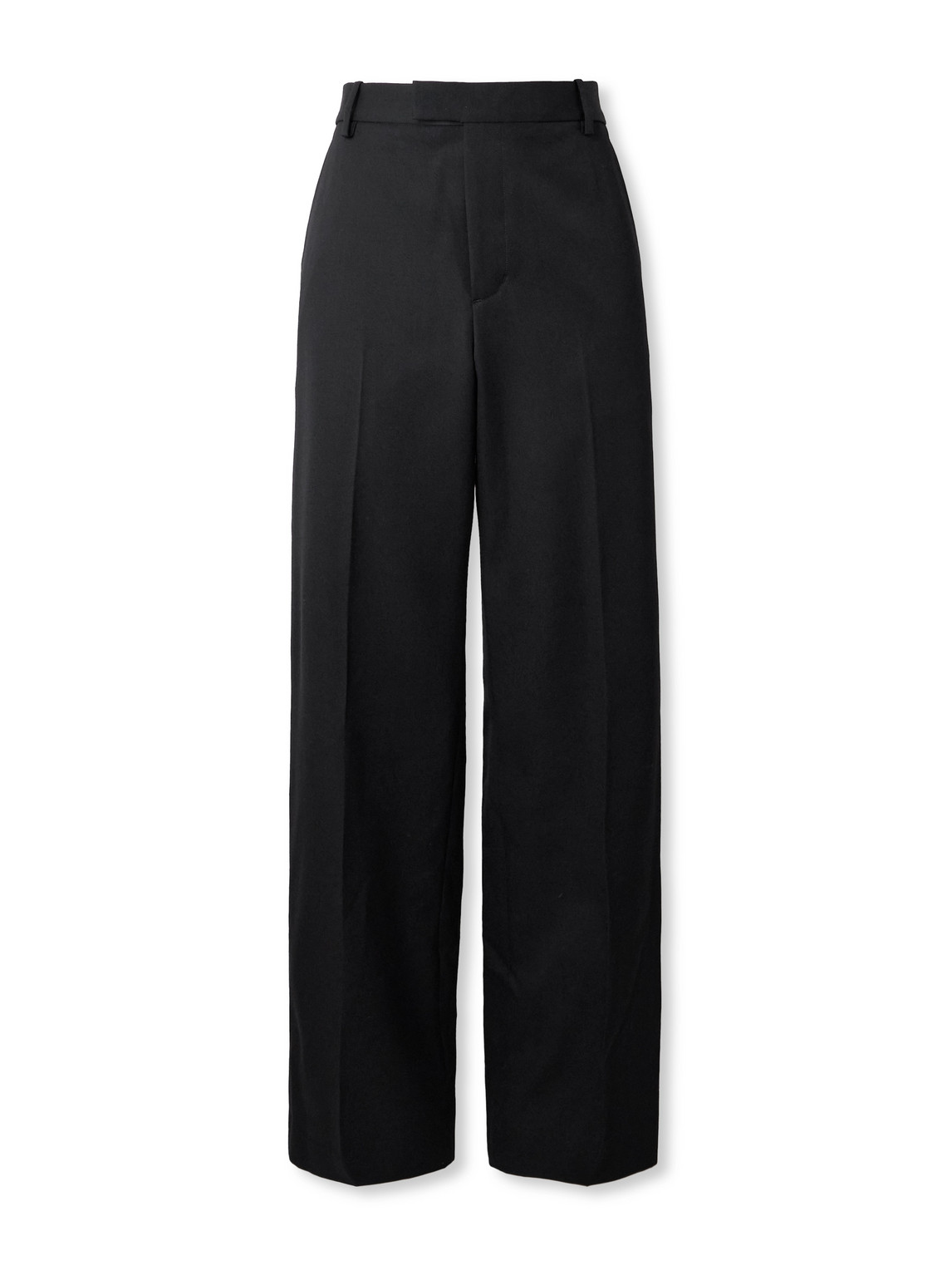 Nili Lotan Cassius Wide-leg Wool-twill Trousers In Black