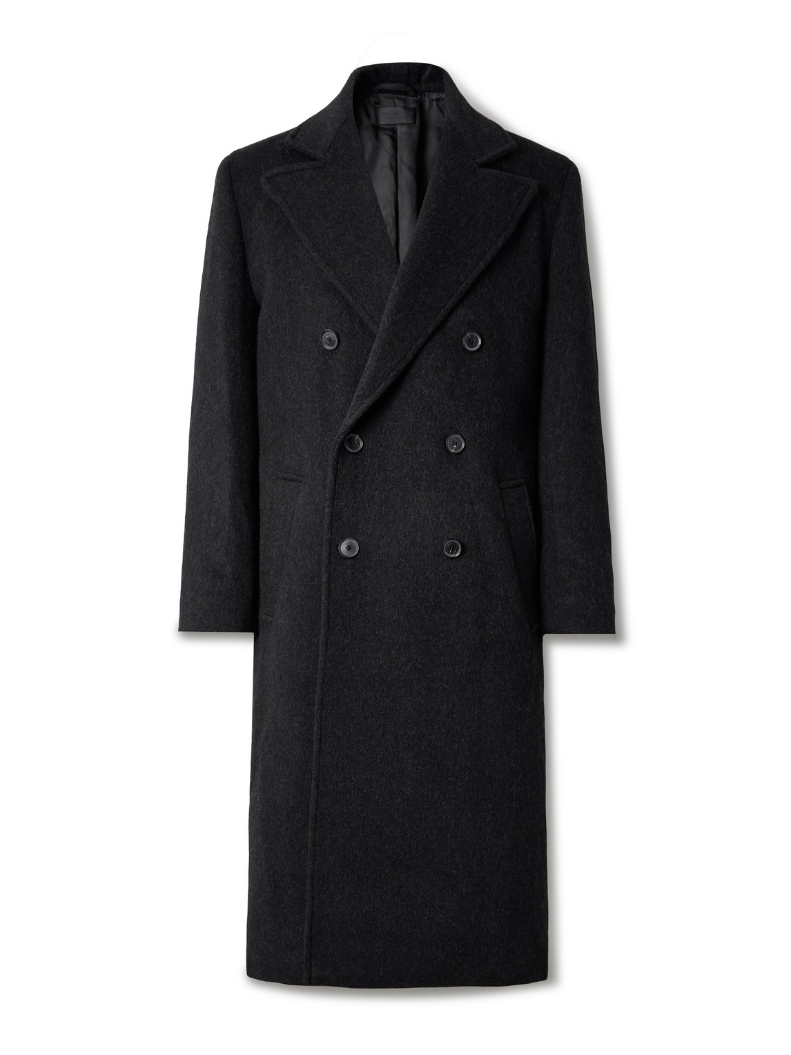 Nili Lotan Bennett Double-breasted Brushed-wool Coat In Black