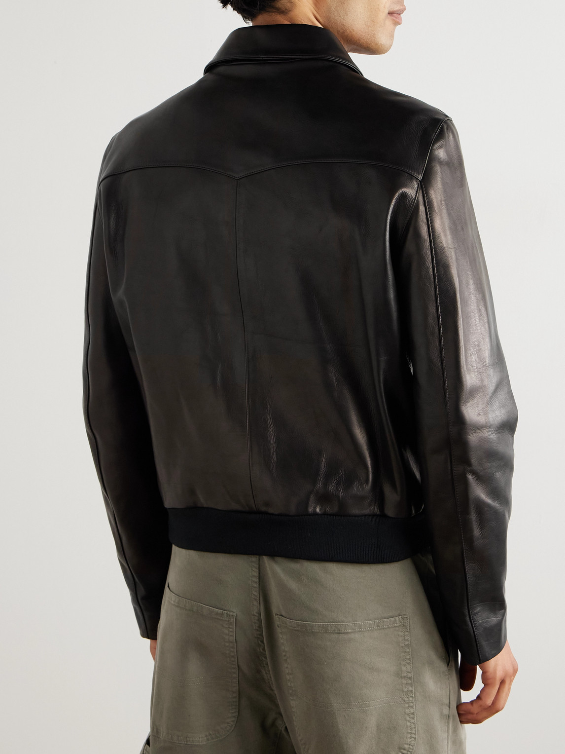 Nili Lotan Hammond Leather Jacket In Black