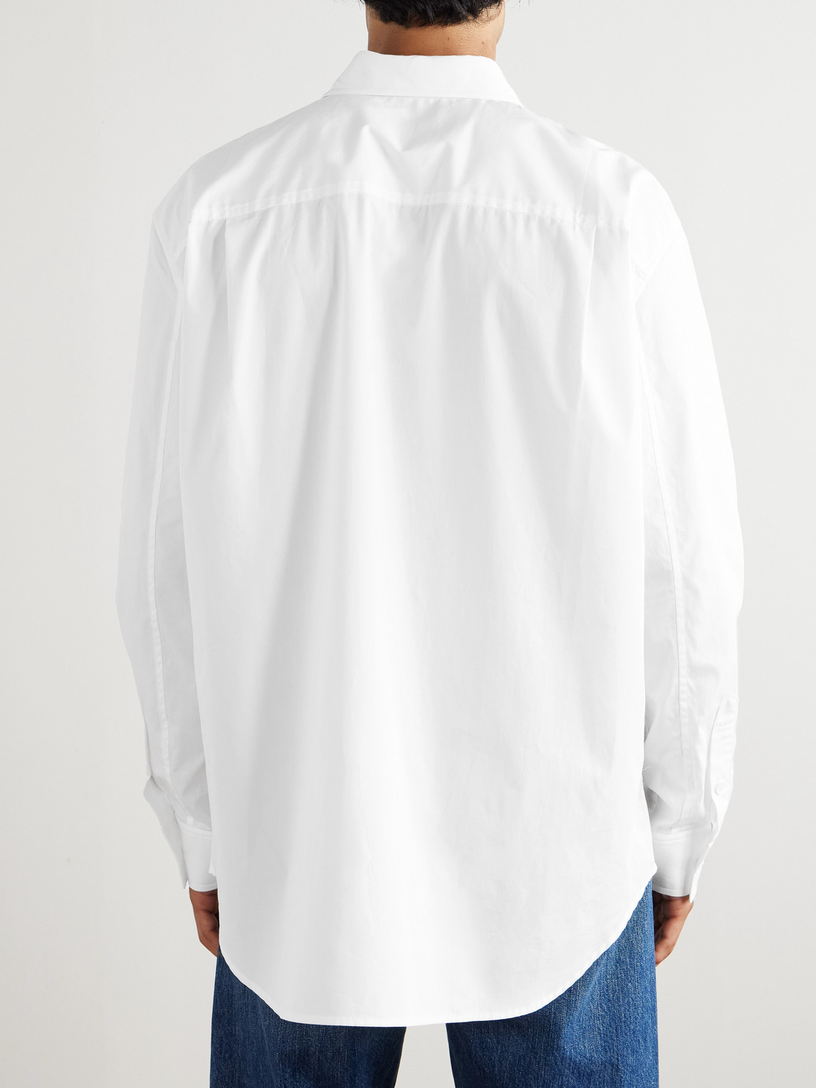Nili Lotan Finn Cotton-poplin Shirt In White