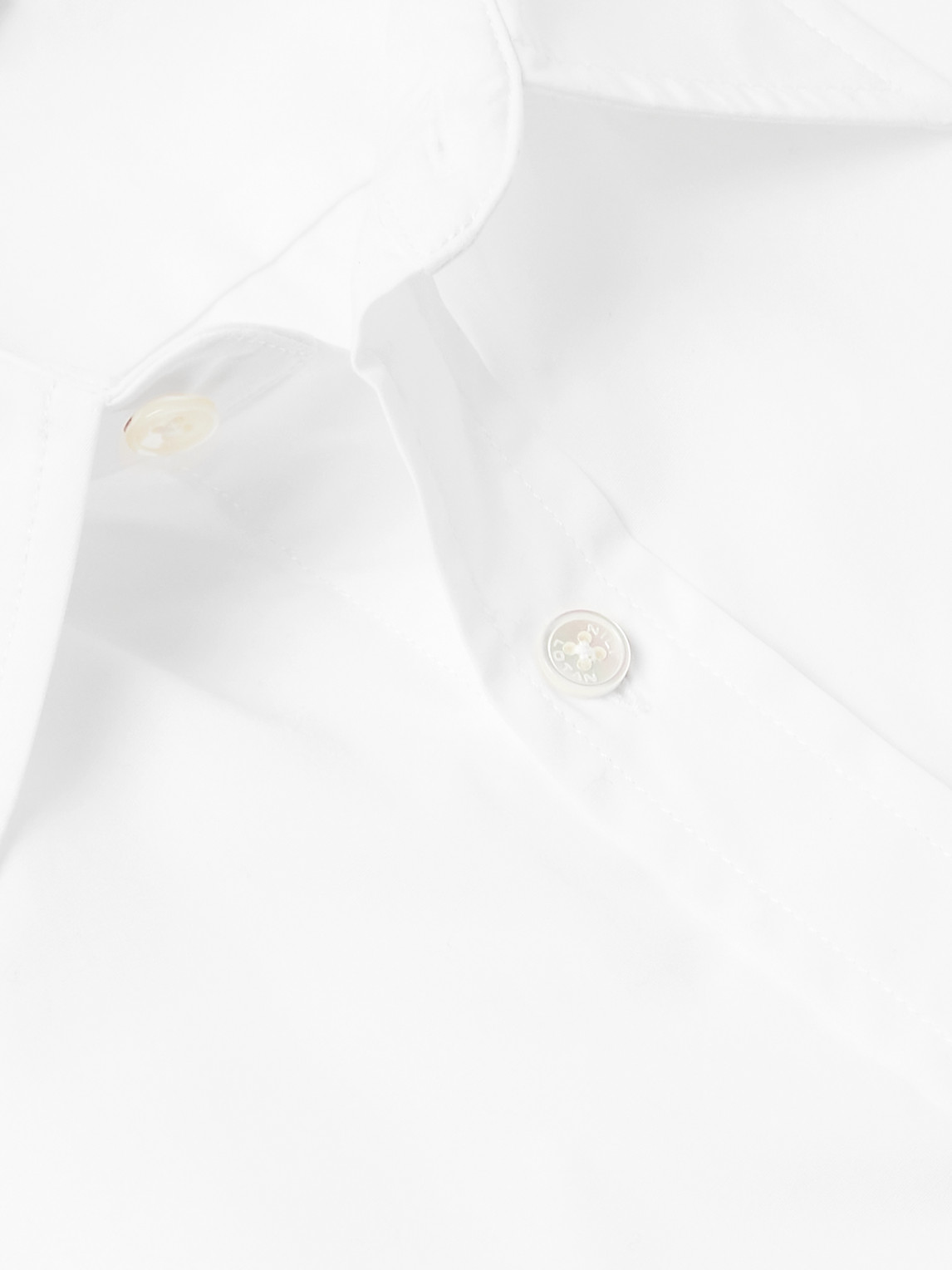 Nili Lotan Finn Cotton-poplin Shirt In White